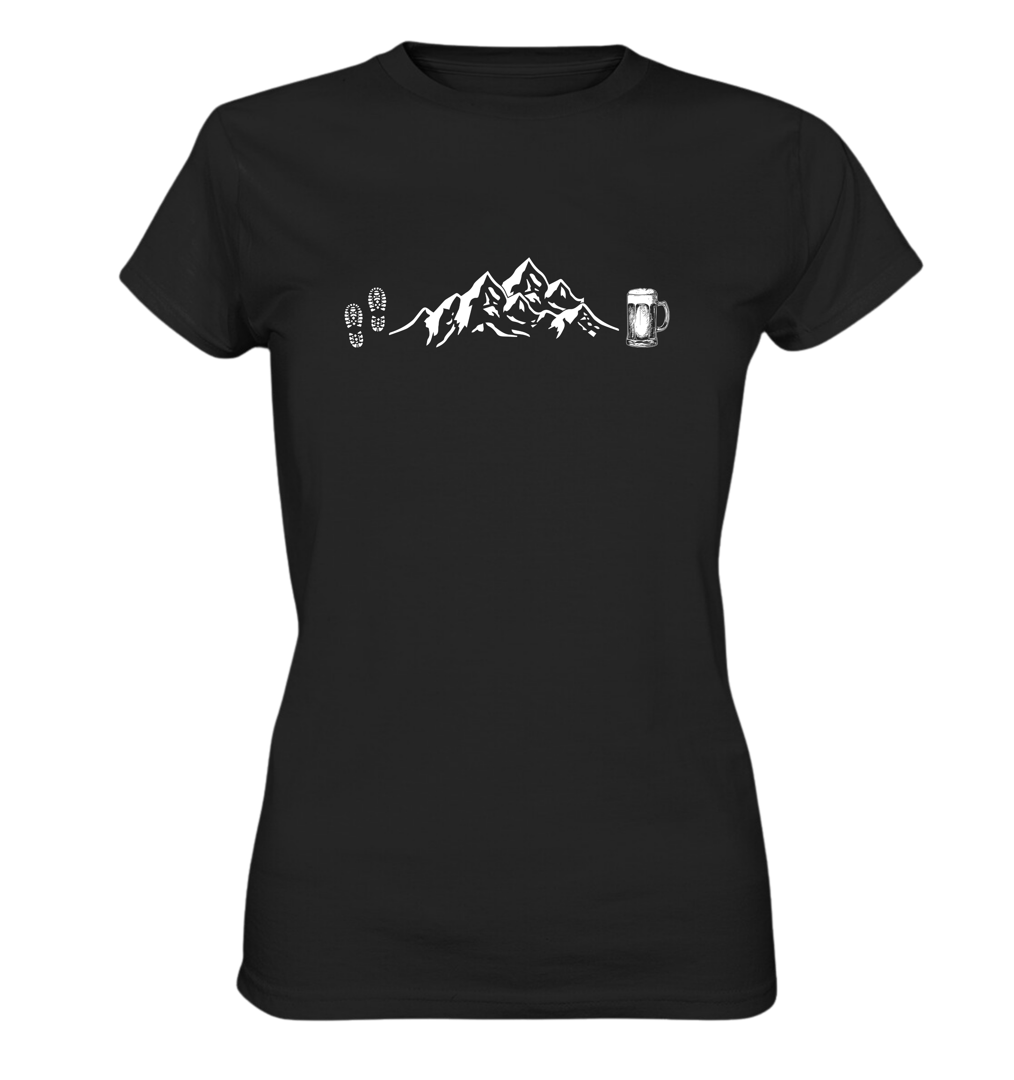 Battito montagna e birra - T-shirt Donna in Cotone Biologico
