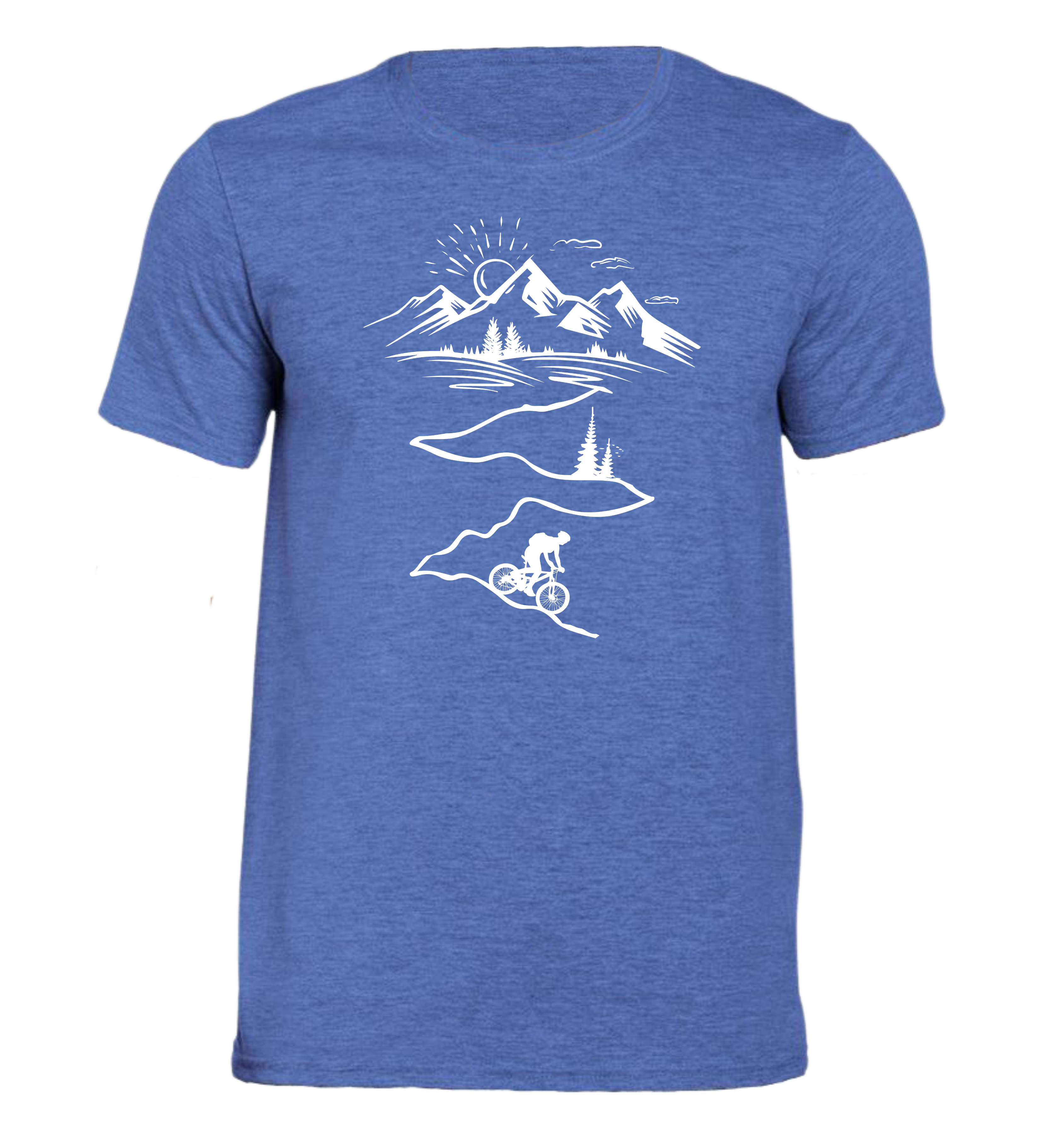 In montagna in bici- T-shirt Uomo in Cotone Biologico