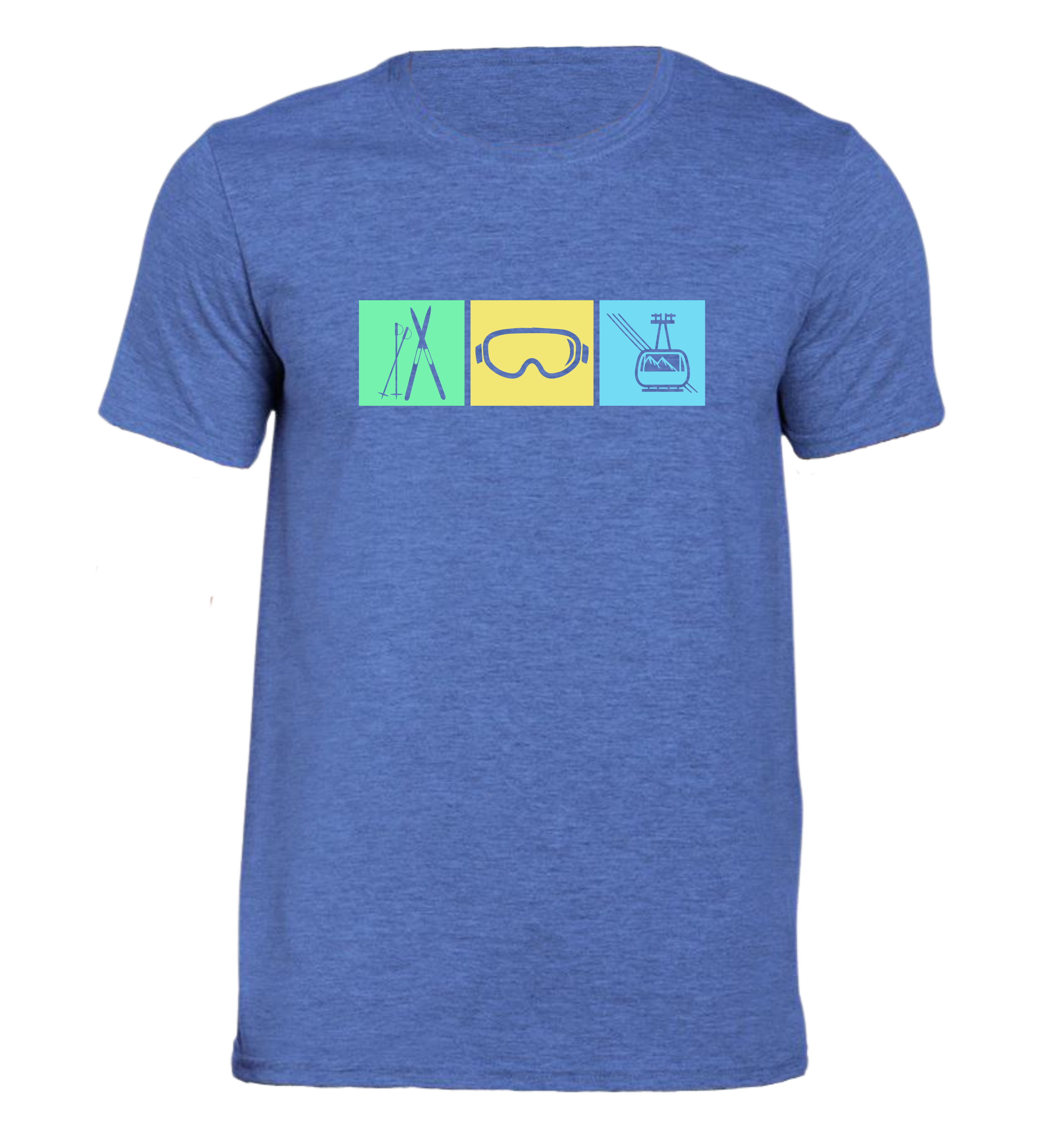 Seggiovia, Sci e Emozioni - T-shirt Uomo in Cotone Biologico