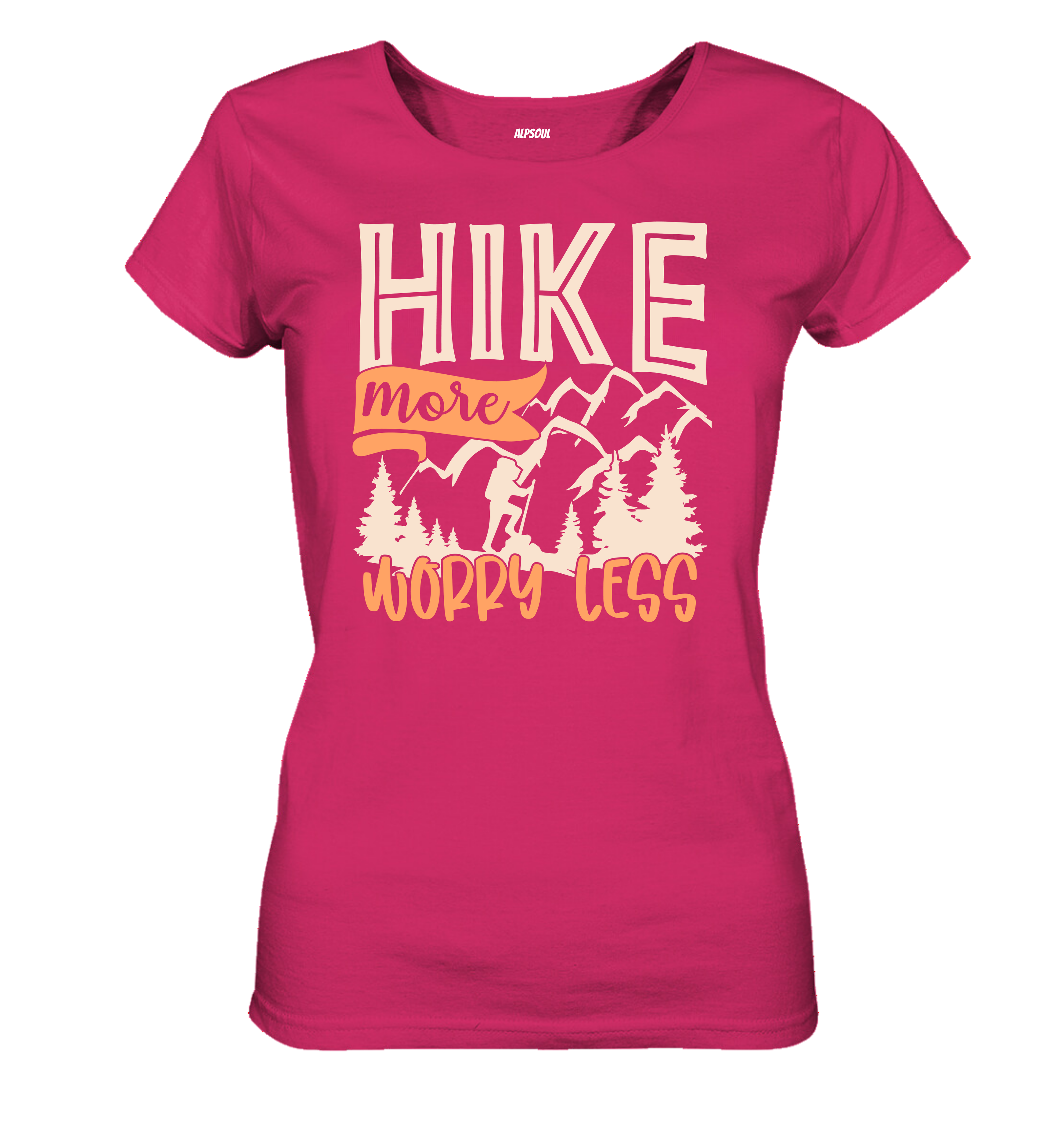 Hike more, worry less - T-shirt Donna in Cotone Biologico