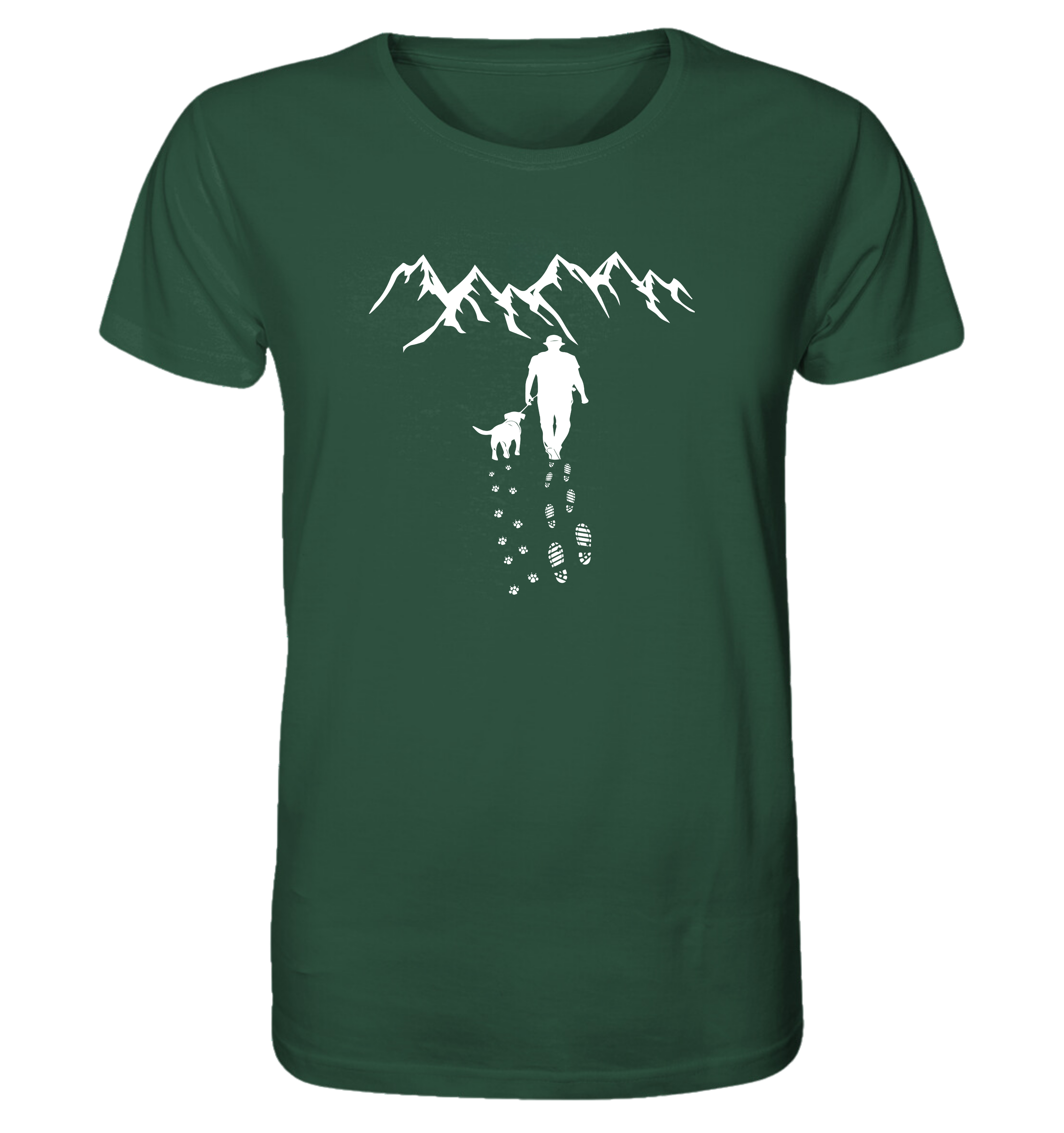 In montagna e il mio cane - T-shirt Uomo in Cotone Biologico