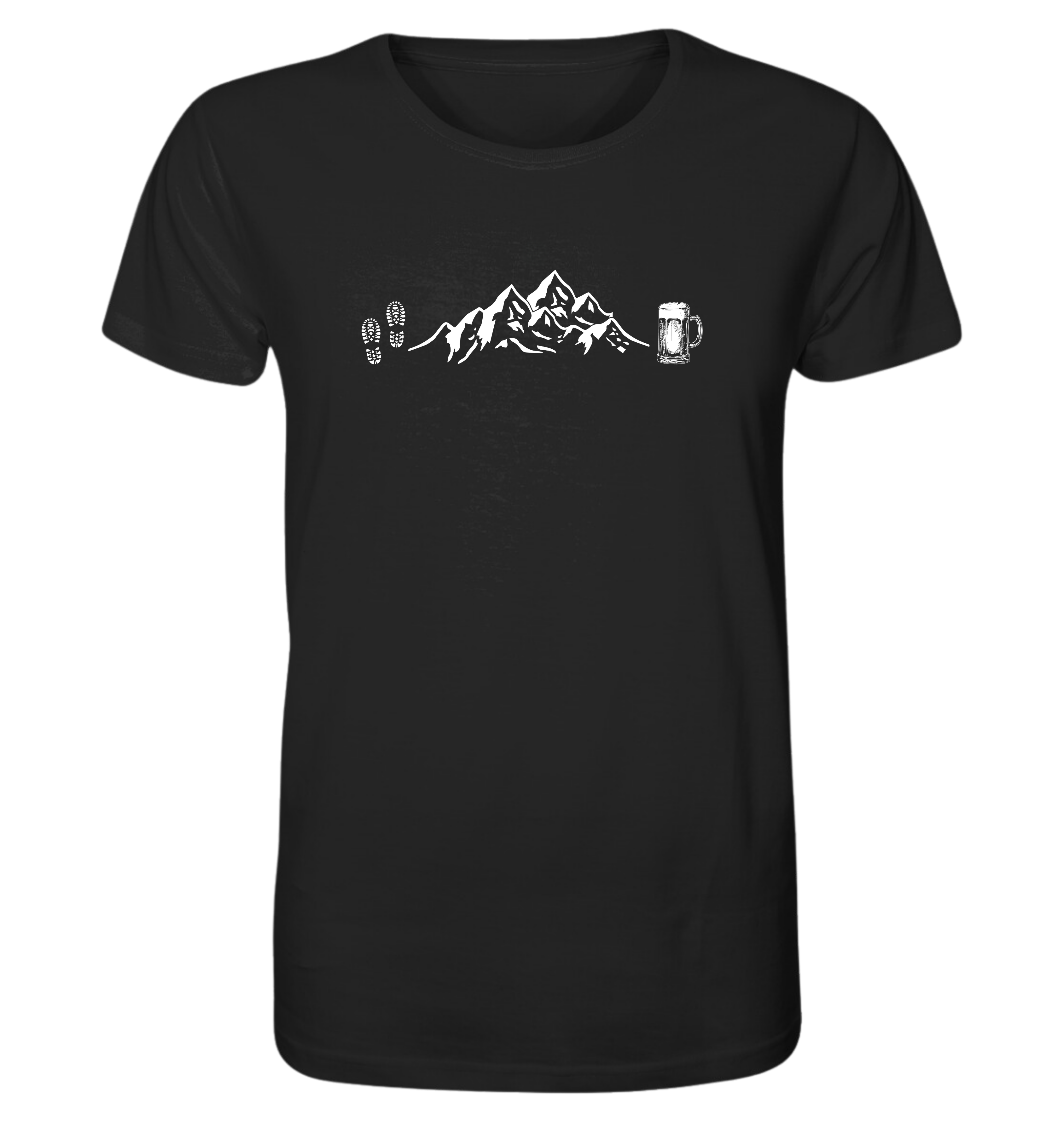 Birra e battito di montagna - T-shirt Uomo in Cotone Biologico