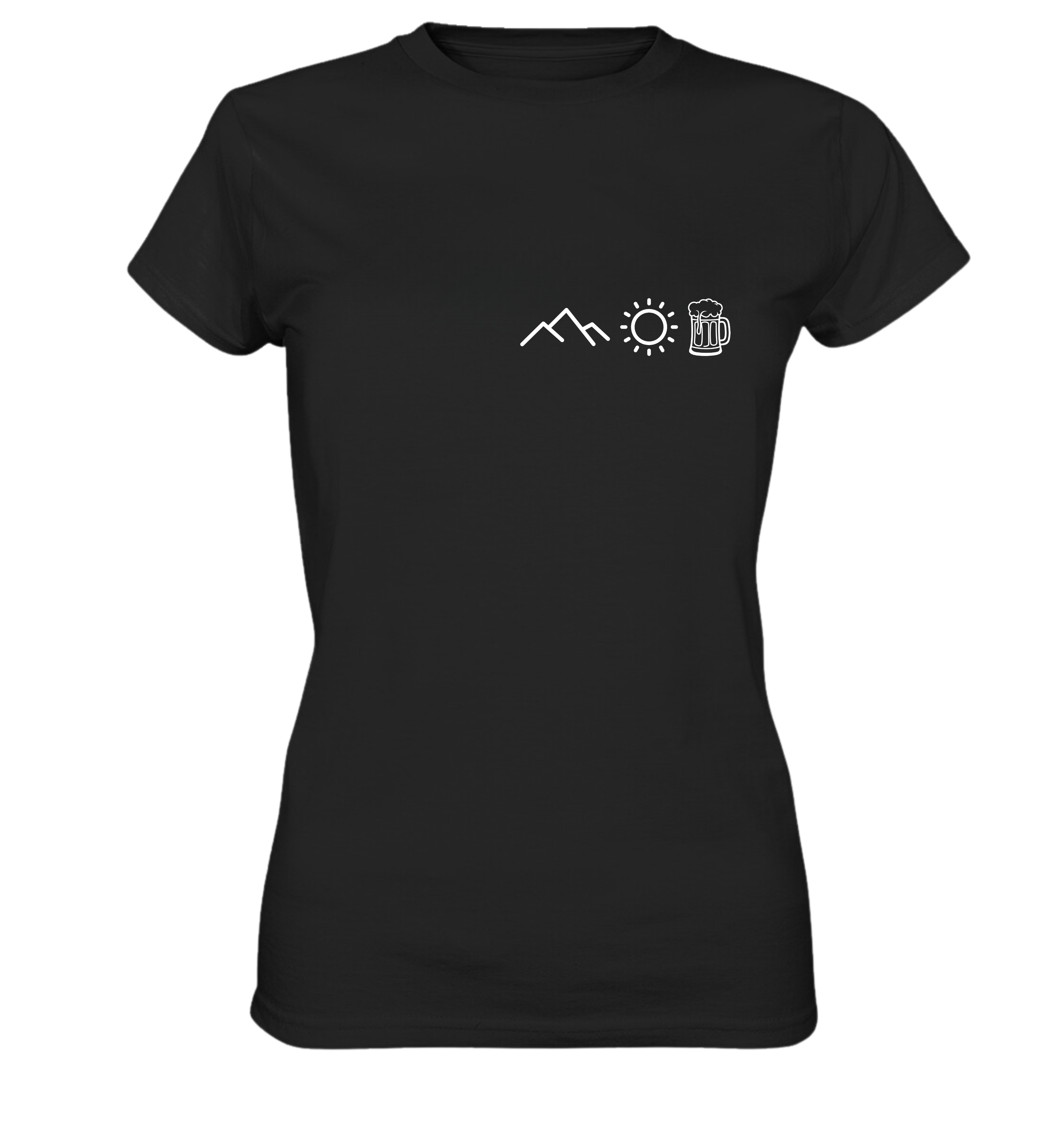 Mountain, Sun & Beer - Women's Premium Organic T-Shirt