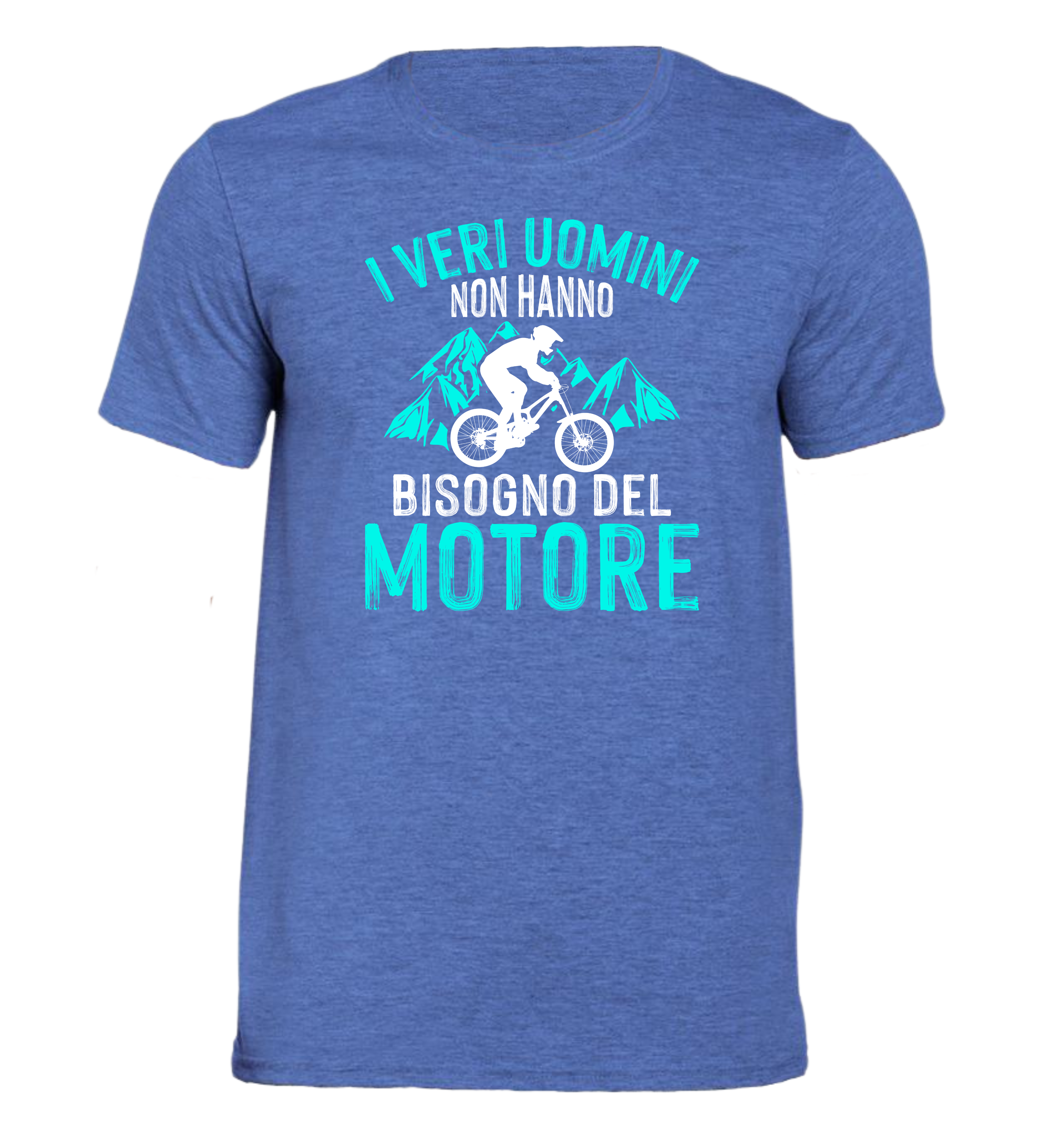 I veri uomini non hanno bisogno del motore - T-shirt Uomo in Cotone Biologico