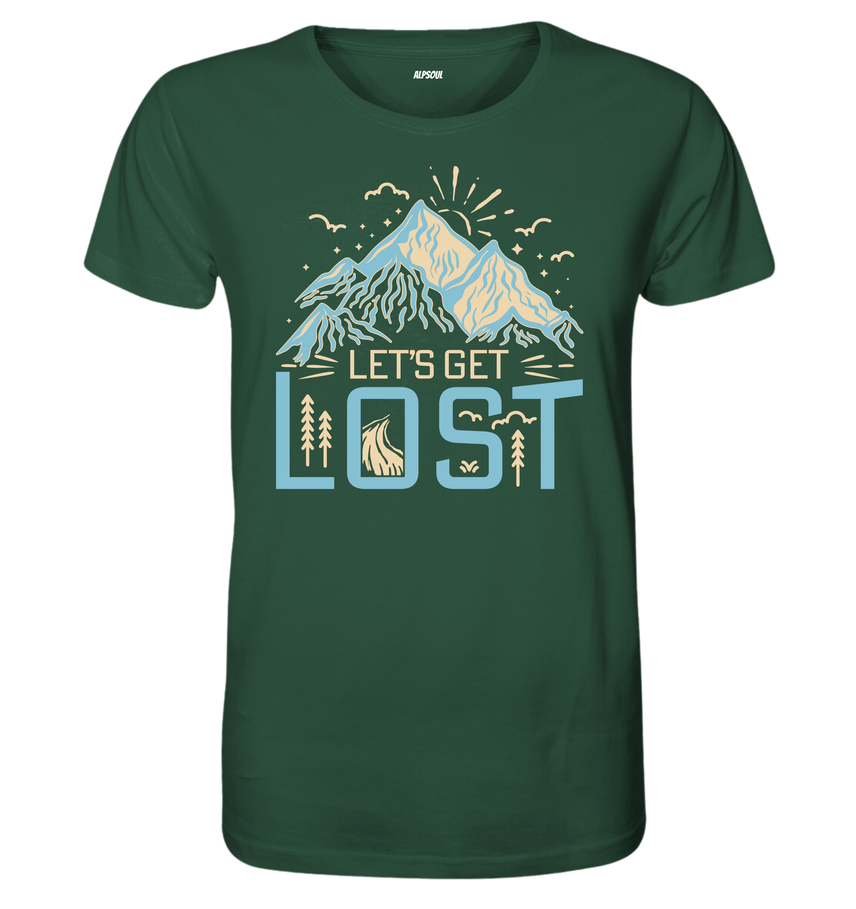 Let's get lost - T-shirt Uomo in Cotone Biologico