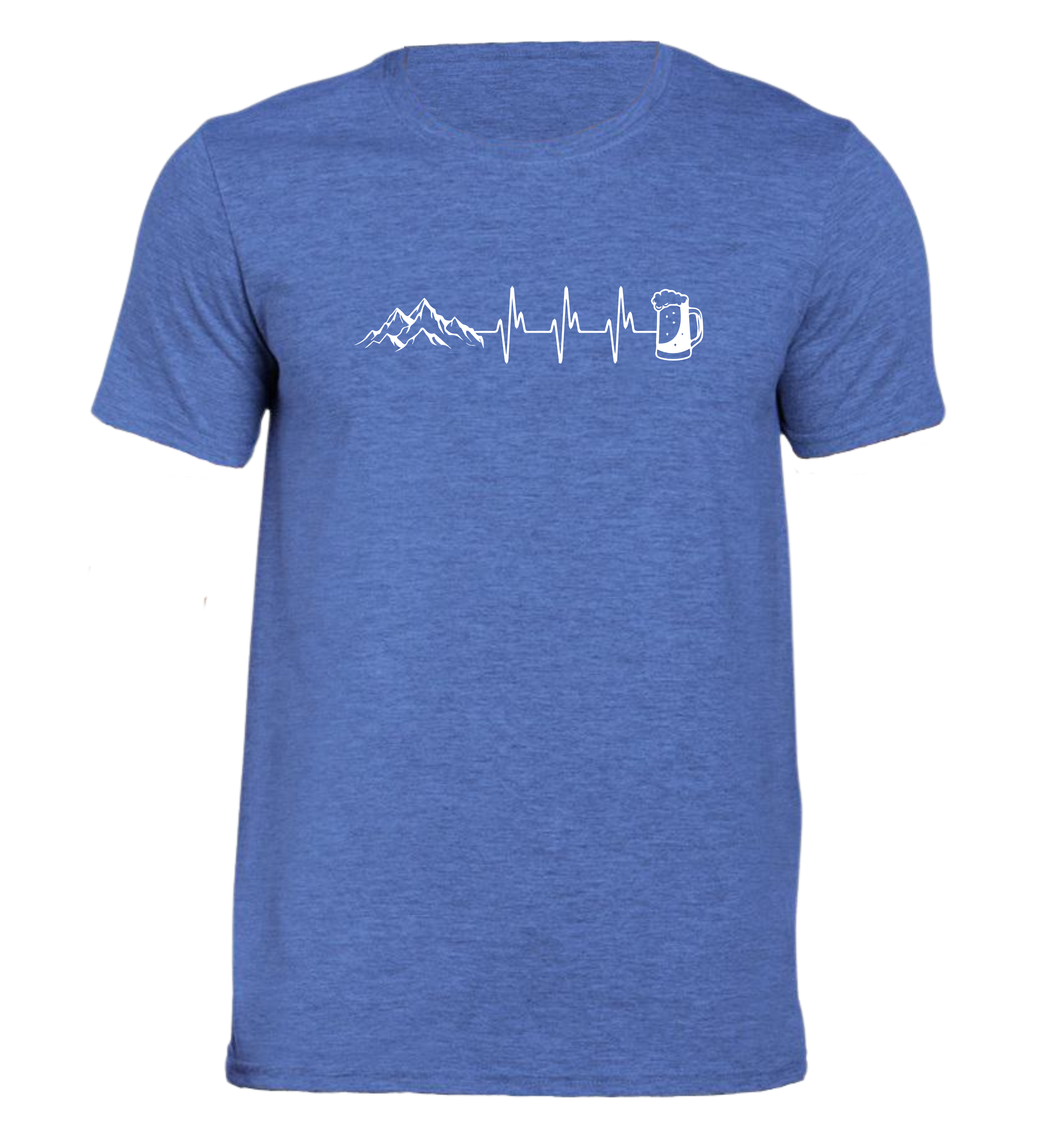 Battito Montagna & Birra - T-shirt Uomo in Cotone Biologico