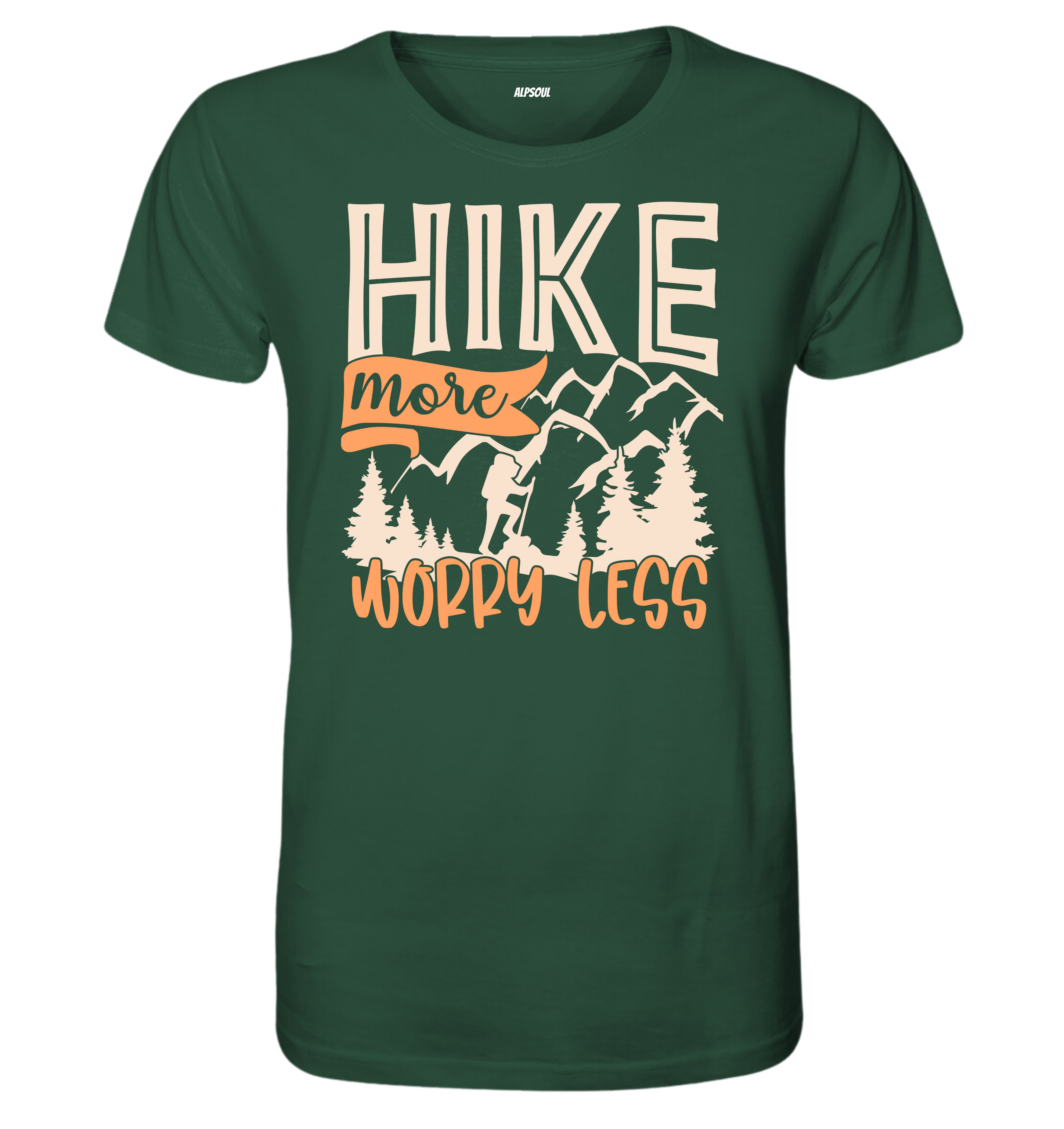 Hike more, worry less - T-shirt Uomo in Cotone Biologico