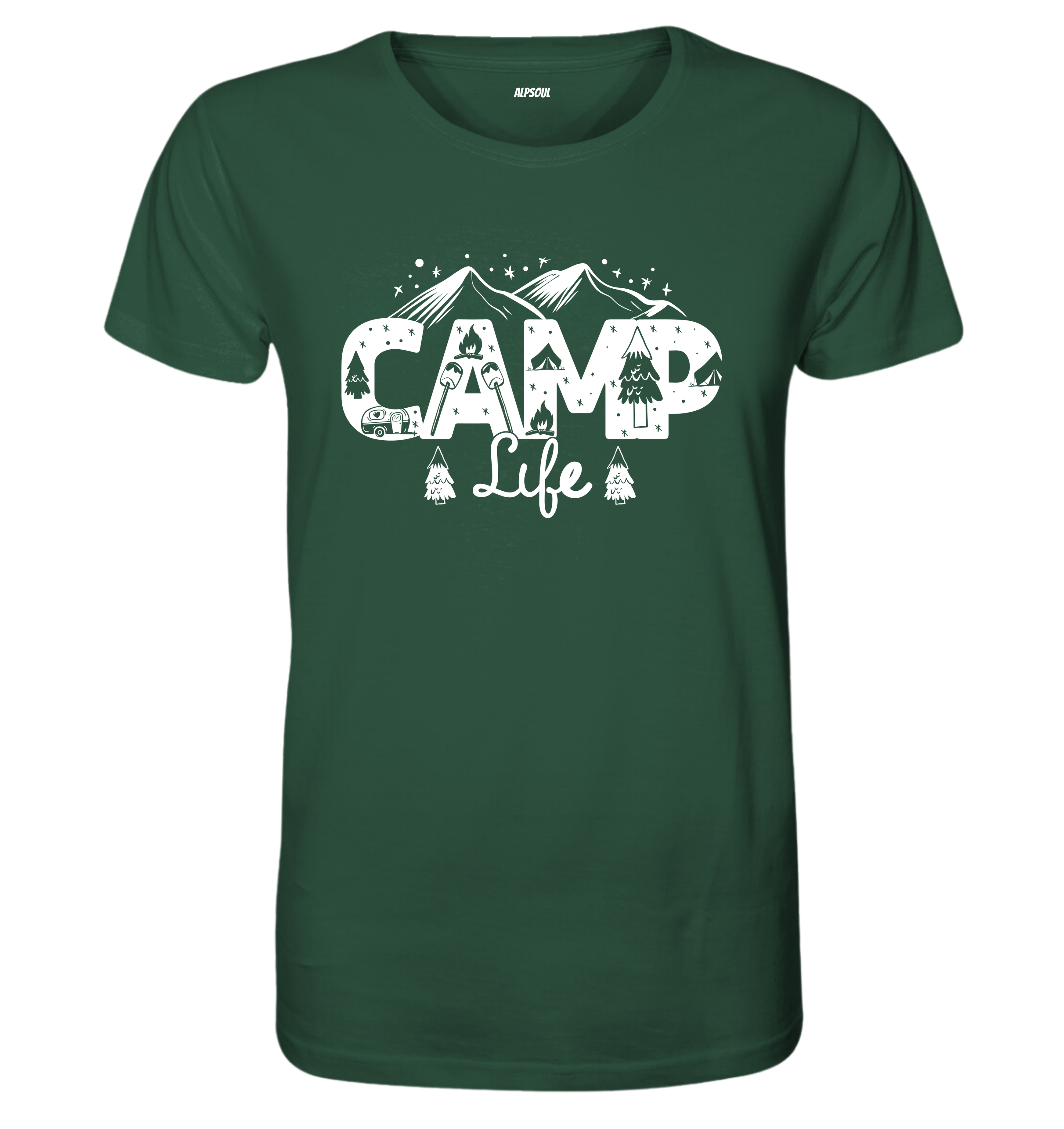 Camp Life - T-shirt Uomo in Cotone Biologico