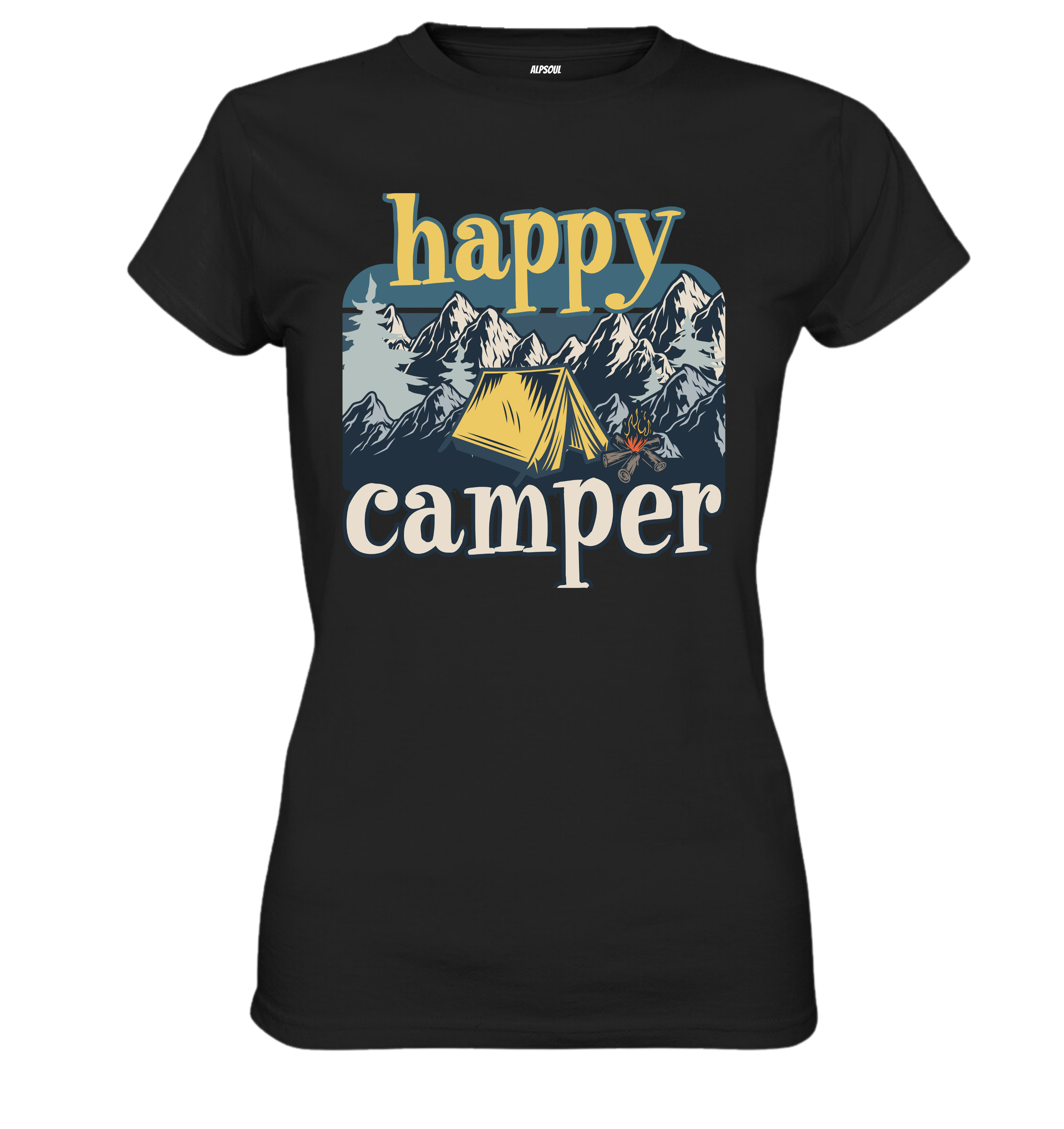 Happy camper - T-shirt Donna in Cotone Biologico