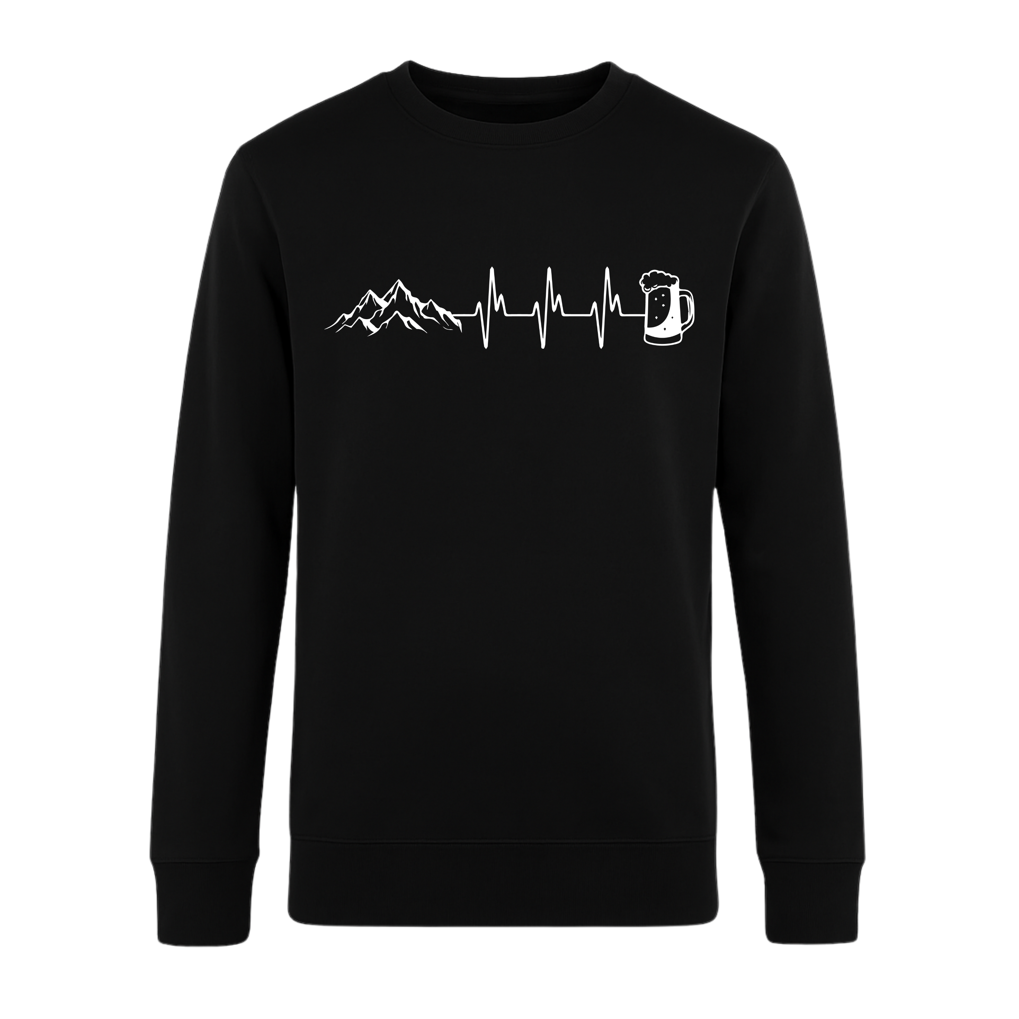 Battito montagna e birra - Sweatshirt Premium Organica Unisex