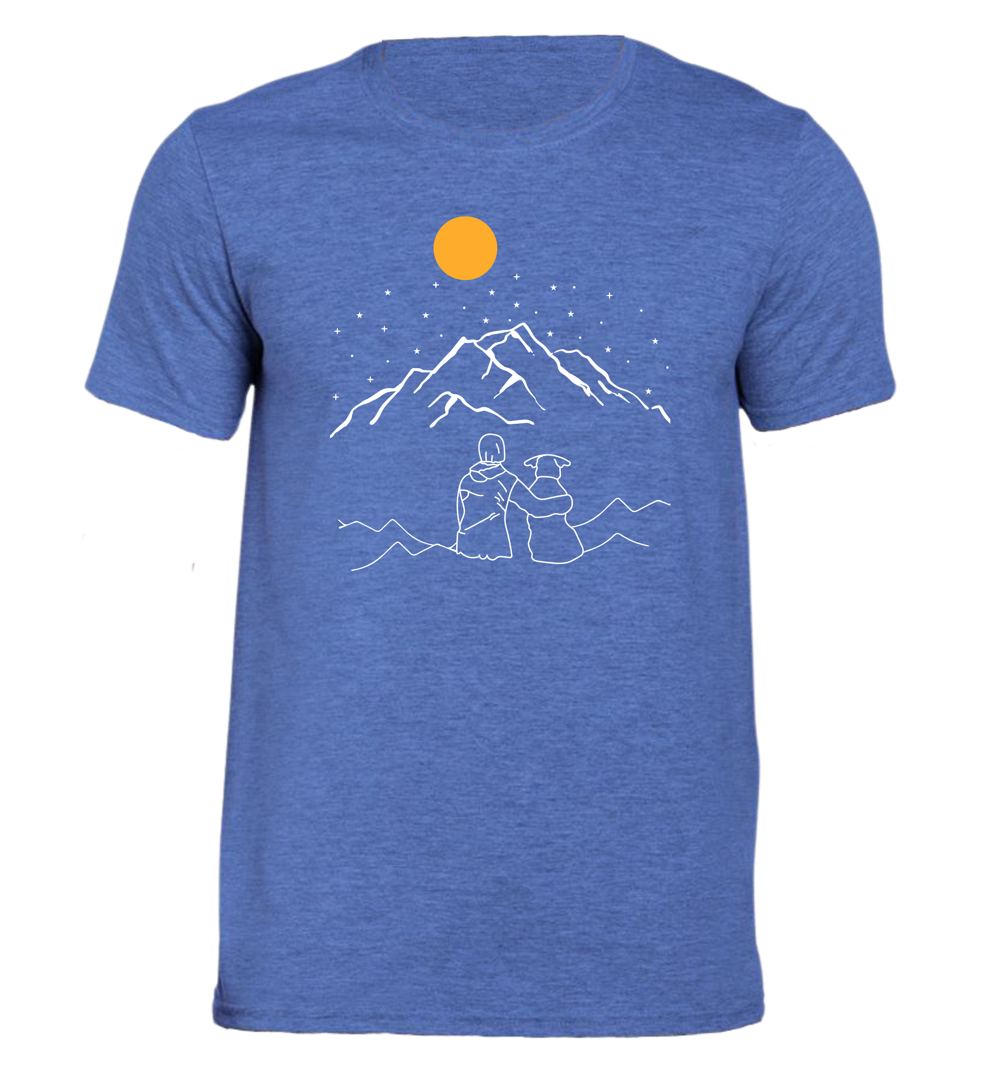 In montagna con il mio cane - T-shirt Uomo in Cotone Biologico