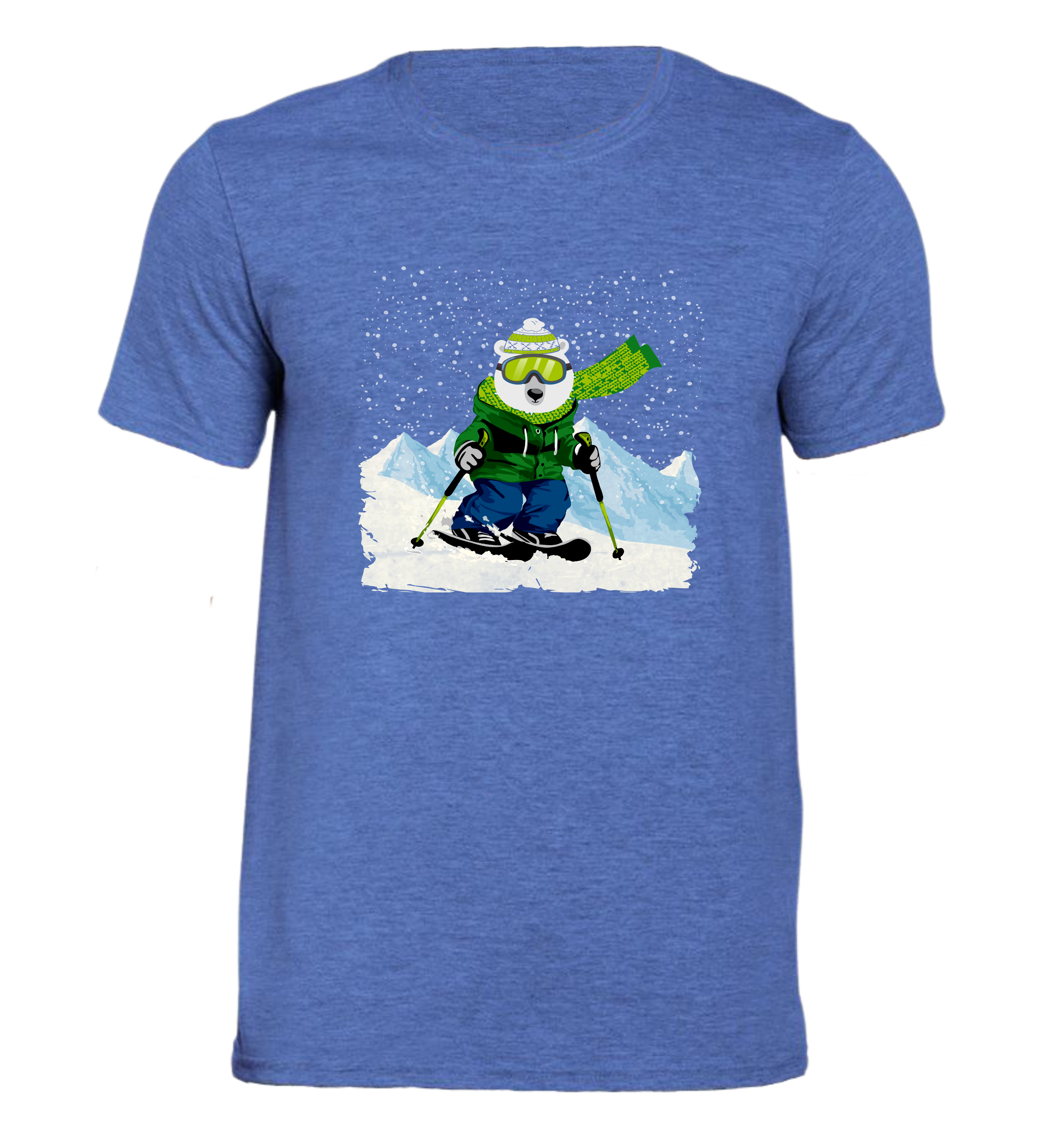 Skiing bear - Men's Premium Organic T-Shirt