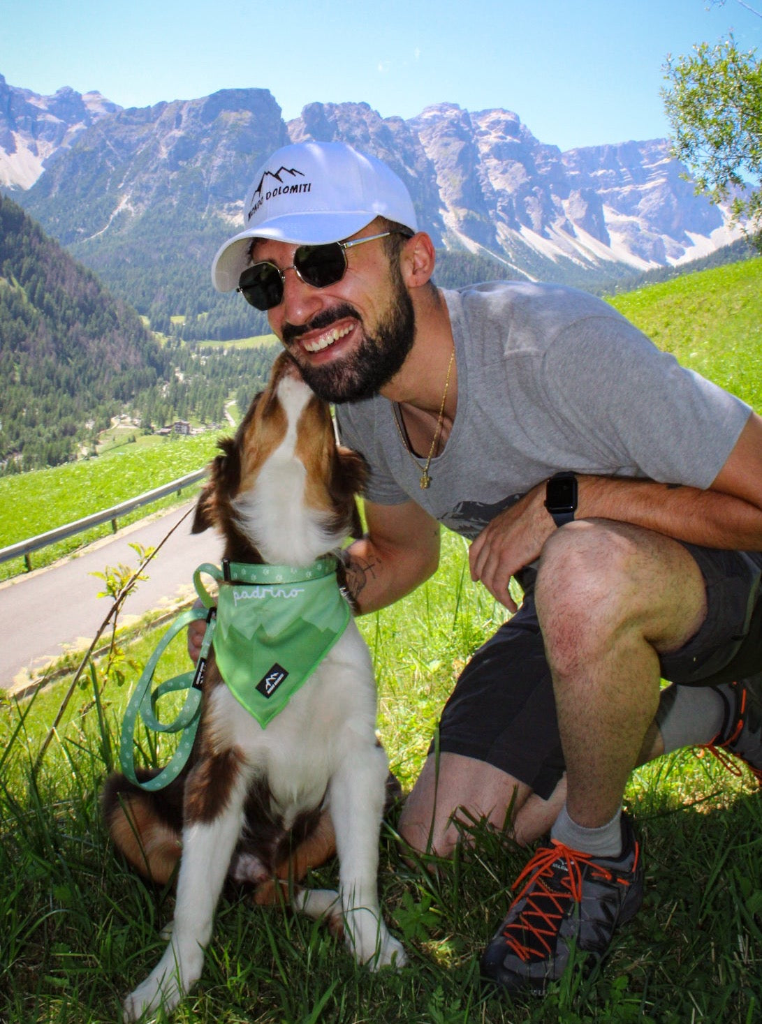 Guinzaglio + collare + bandana per cani