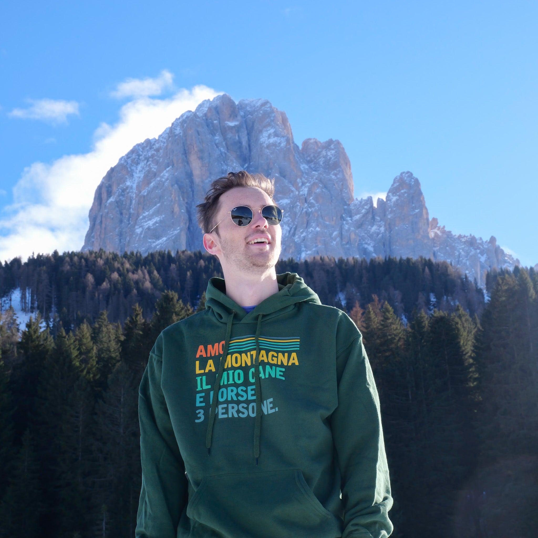 Amo la montagna e il mio cane - Felpa Uomo