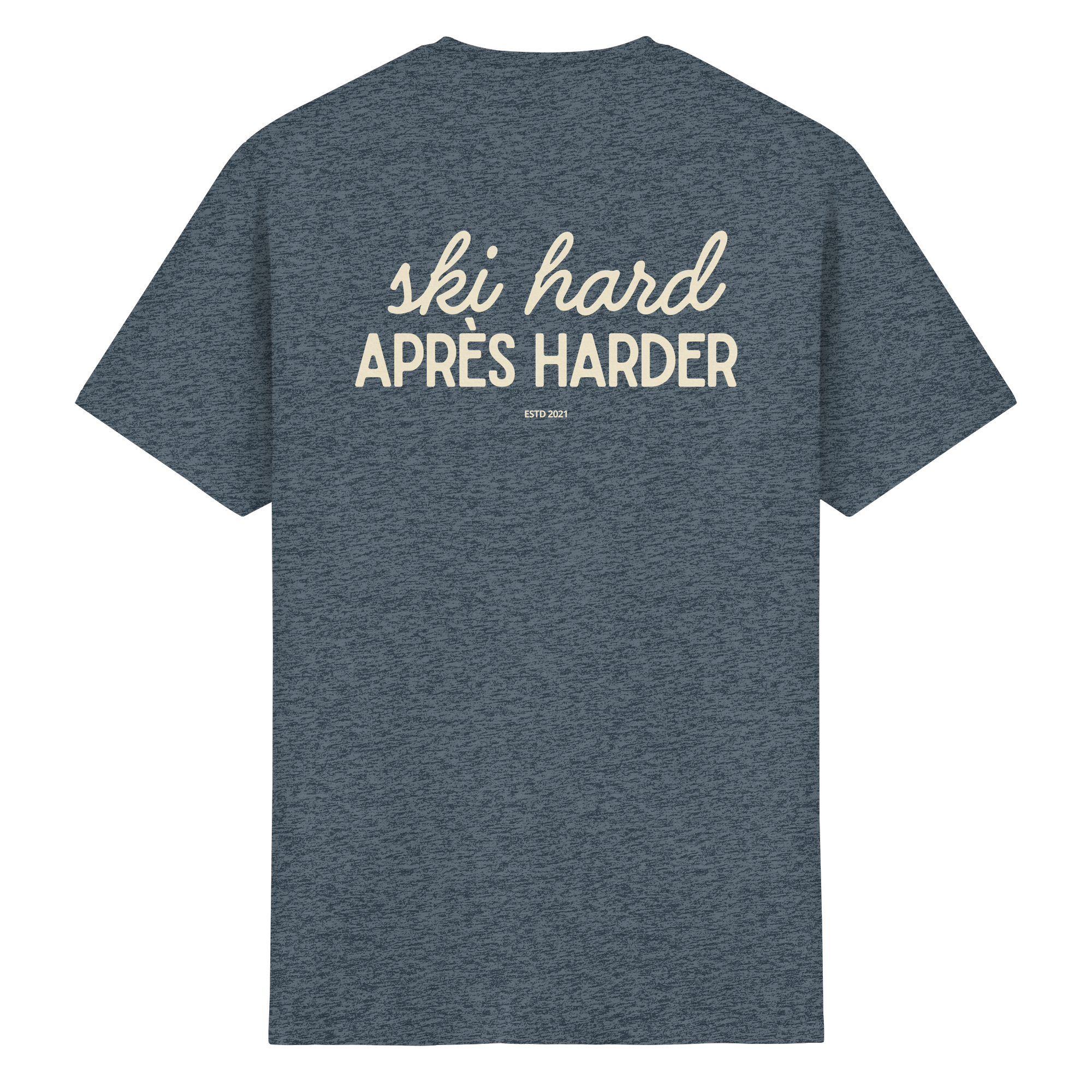 Ski hard après harder - T-shirt Uomo in Cotone Biologico