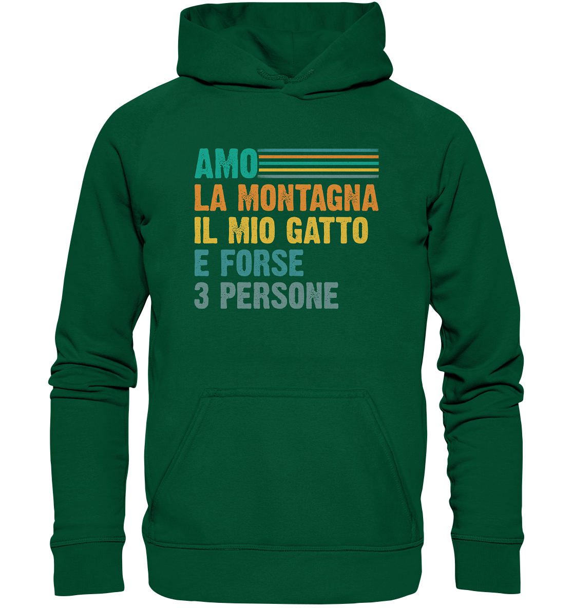 Amo la montagna il mio gatto e forse 3 persone - Men's hoodie