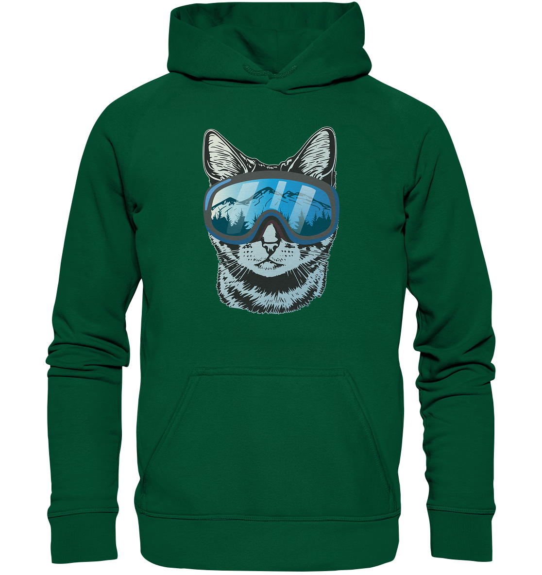 Gatto con Occhiali da Sci - Felpa uomo