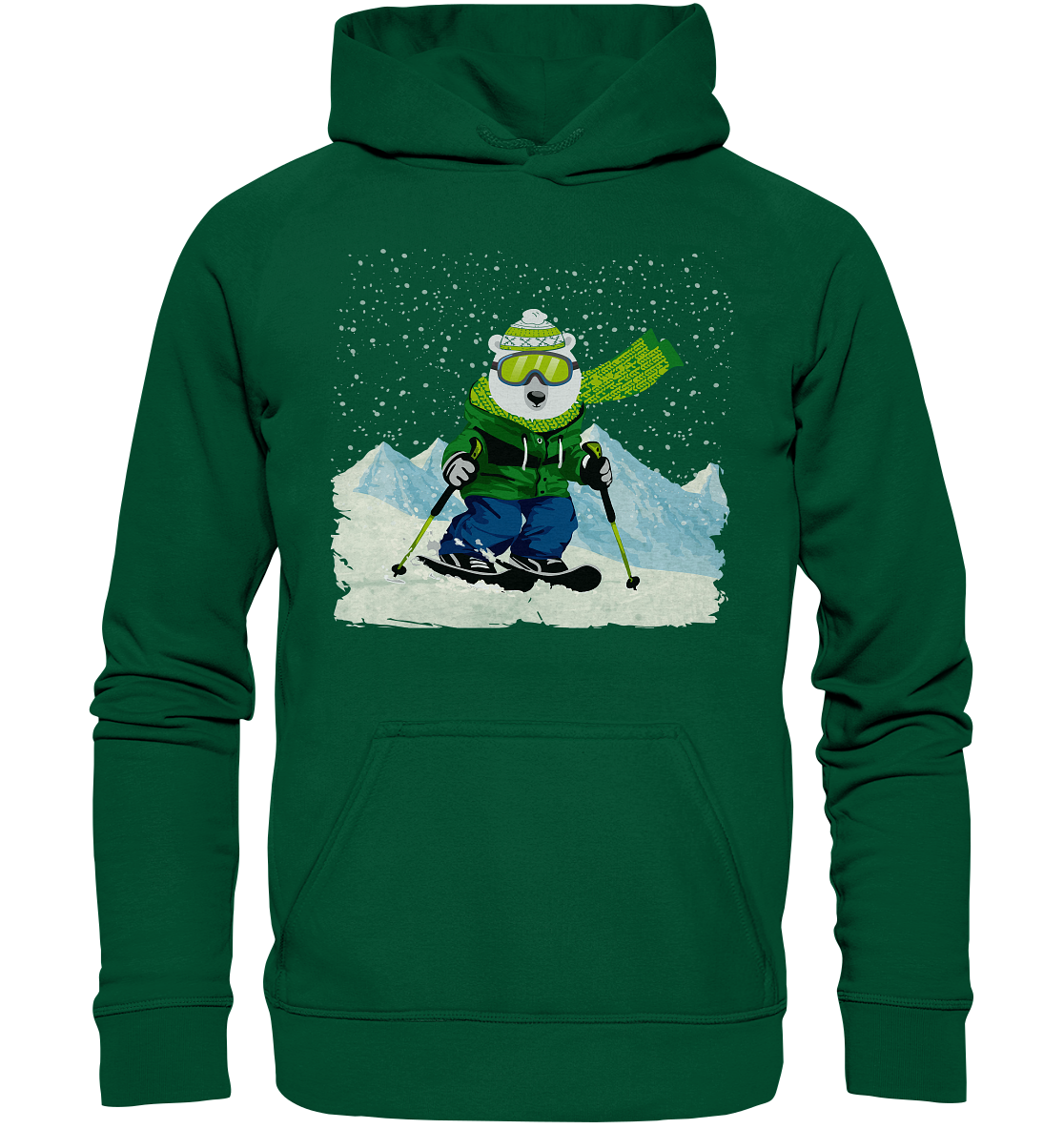 Skiing bear - Felpa uomo