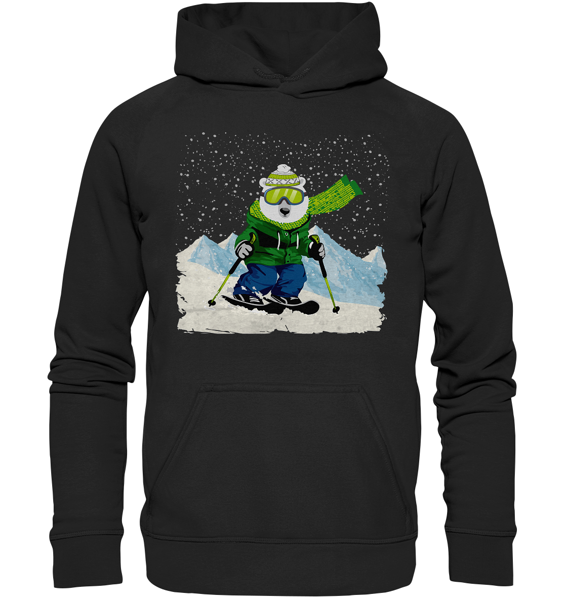 Skiing bear - Felpa uomo