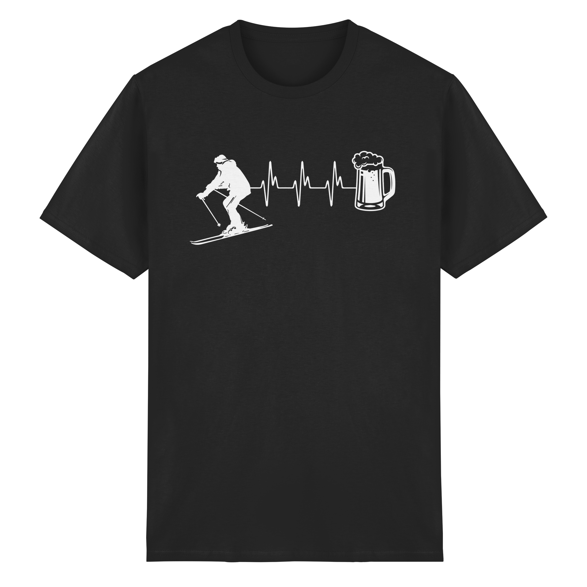 Battito sci e birra - T-Shirt unisex in cottone biologico