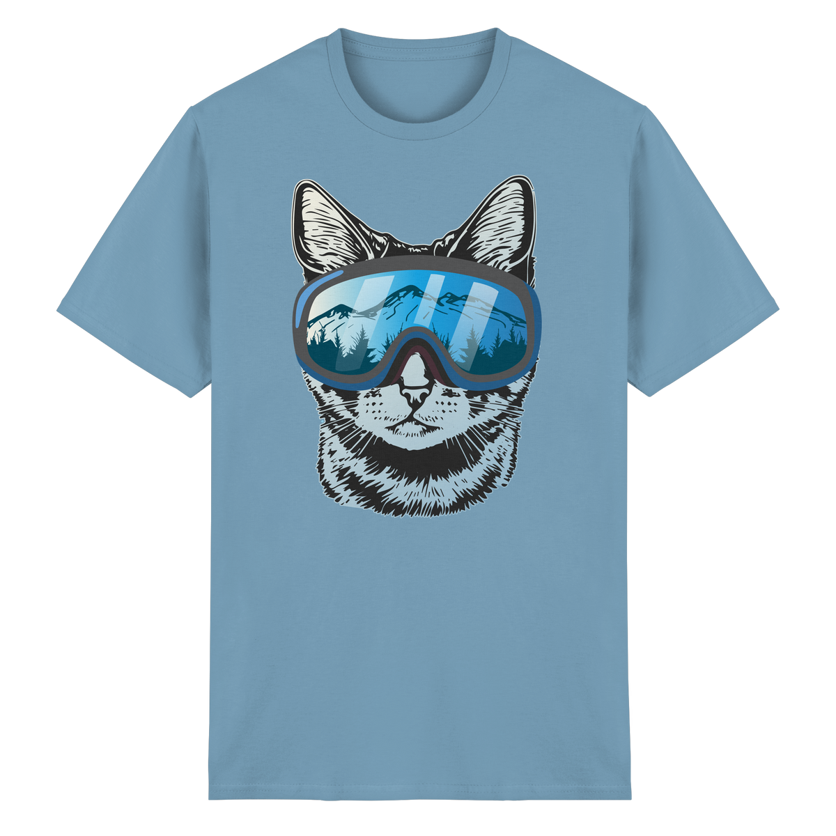 Gatto con occhiali da sci - T-Shirt unisex in cottone biologico