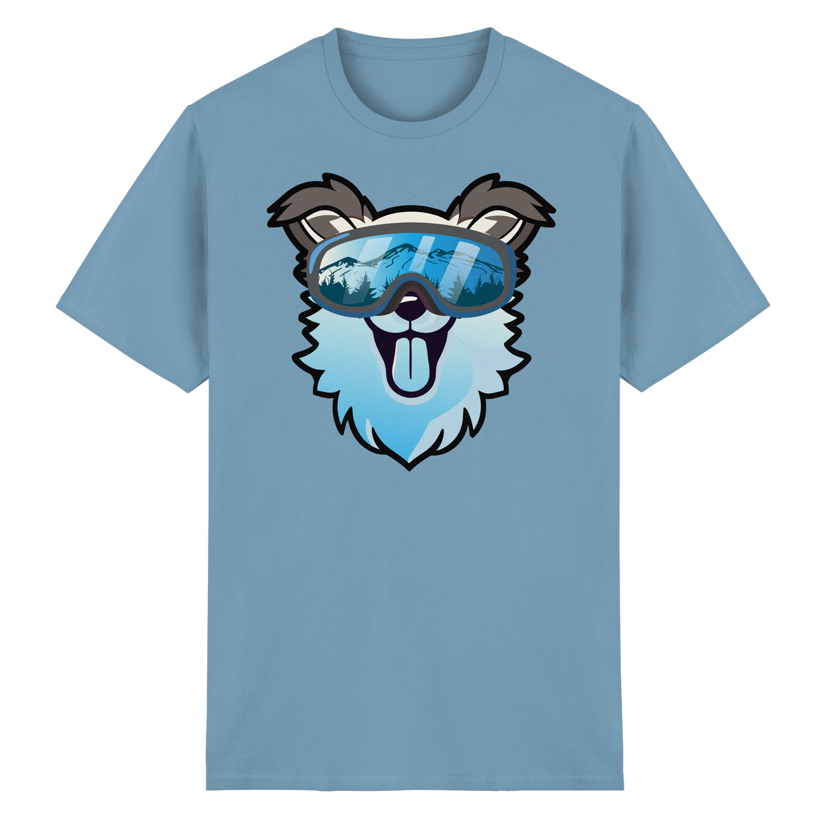 Cane con occhiali da sci - T-Shirt unisex in cottone biologico