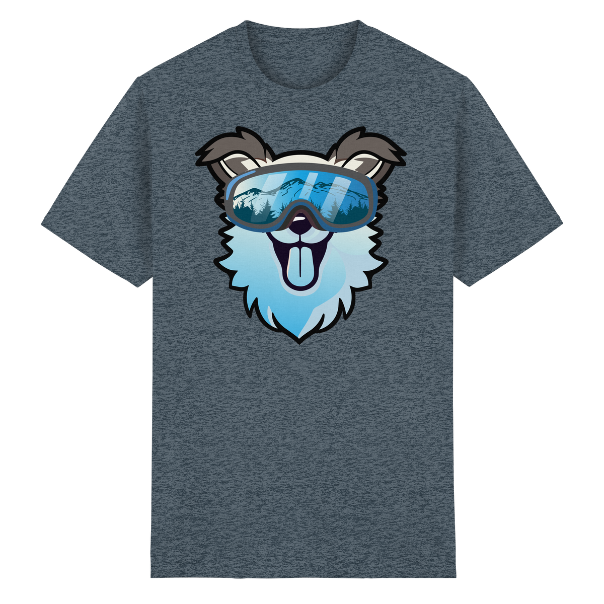 Cane con occhiali da sci - T-Shirt unisex in cottone biologico