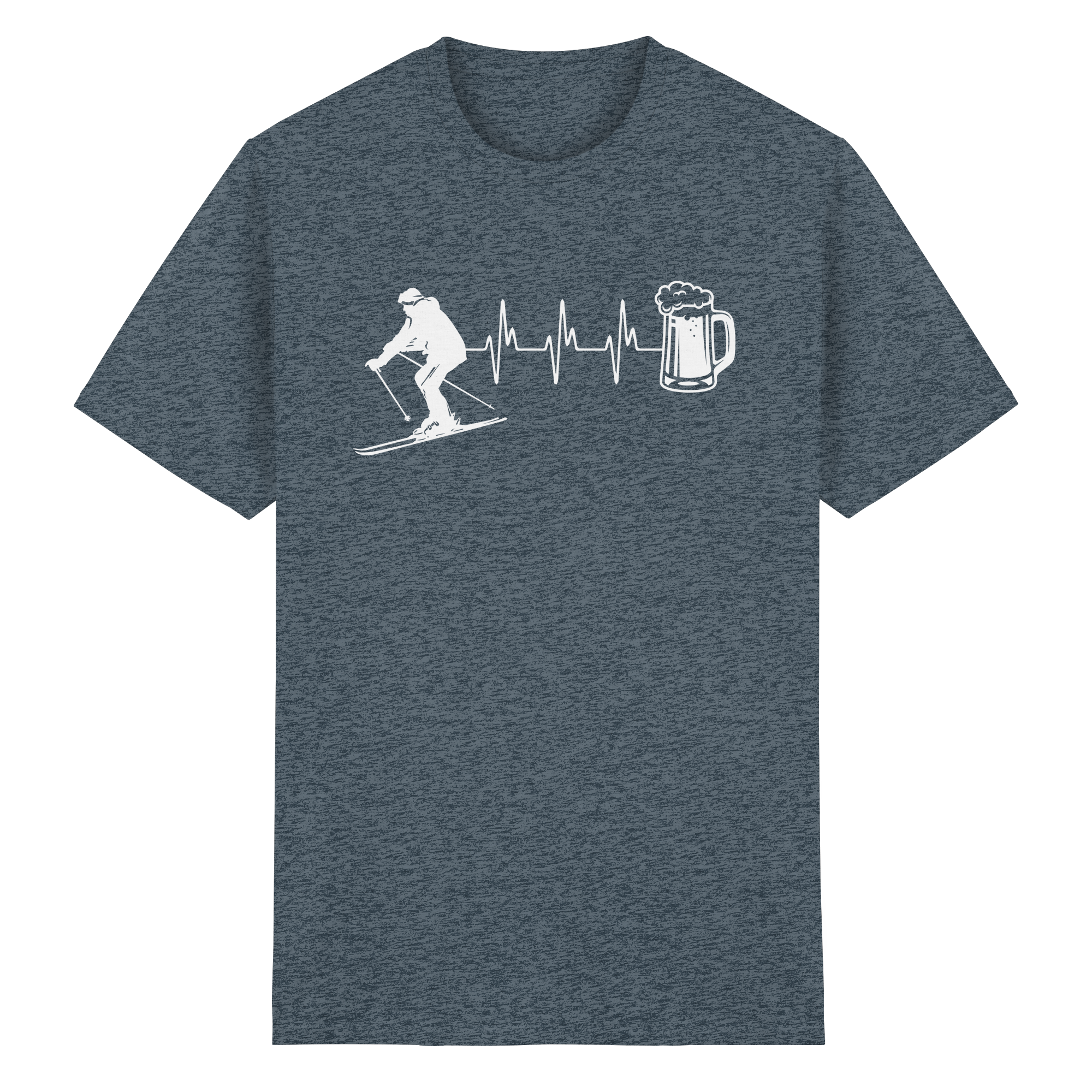 Ski and Beer Beat - Unisex Bio-Baumwoll-T-Shirt