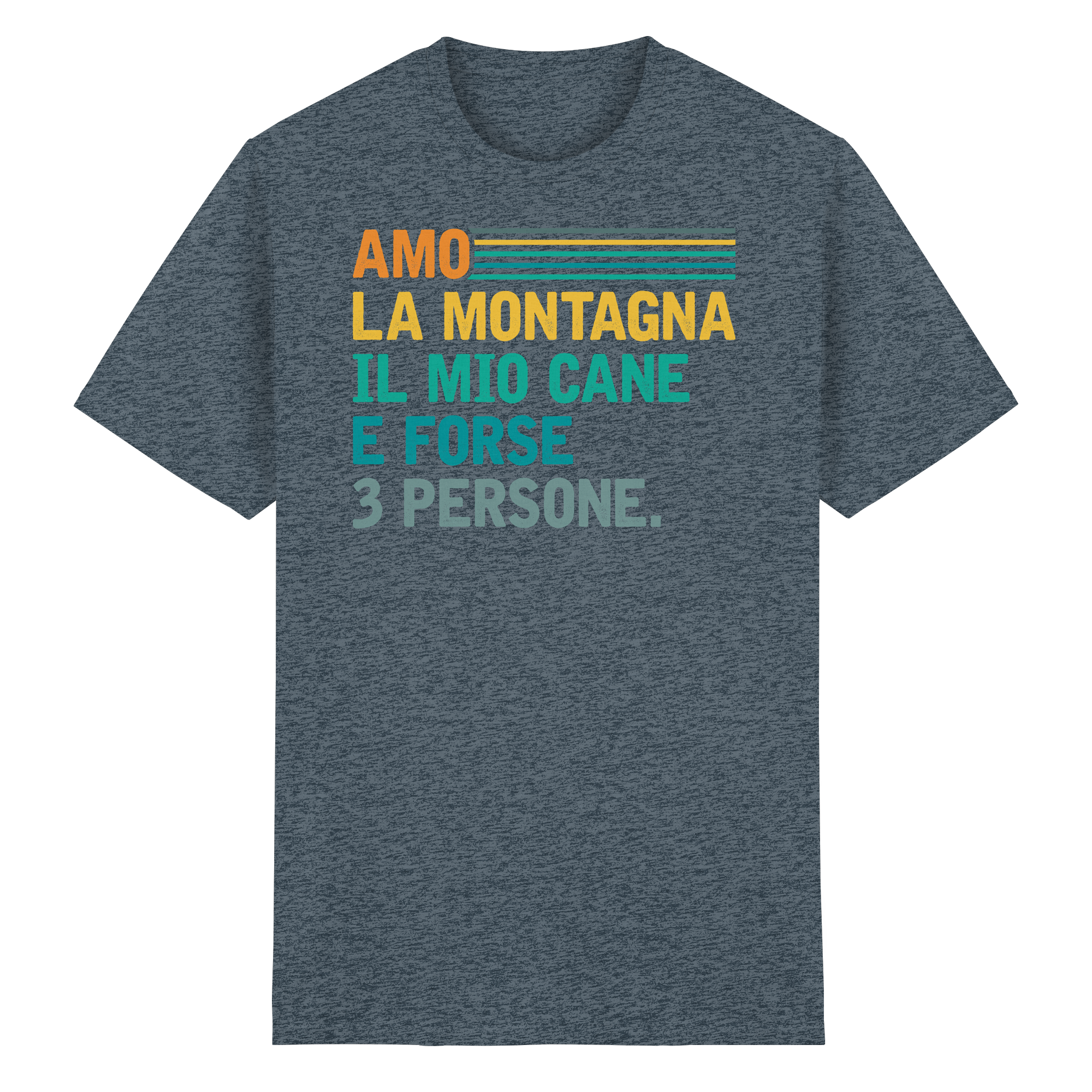 Amo la montagna e il mio cane - T-Shirt unisex in cottone biologico