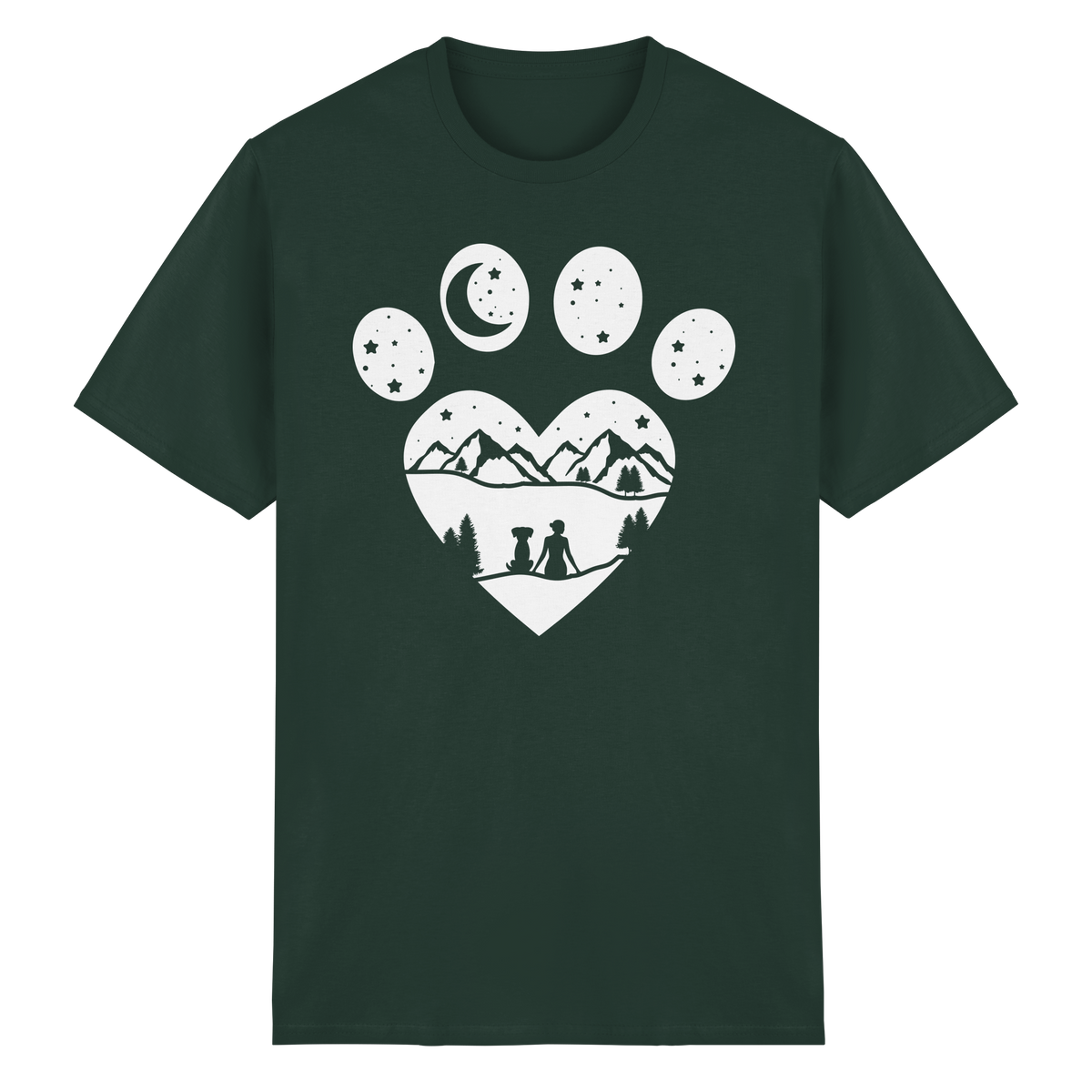 Cuore con zampa di cane - T-Shirt unisex in cottone biologico