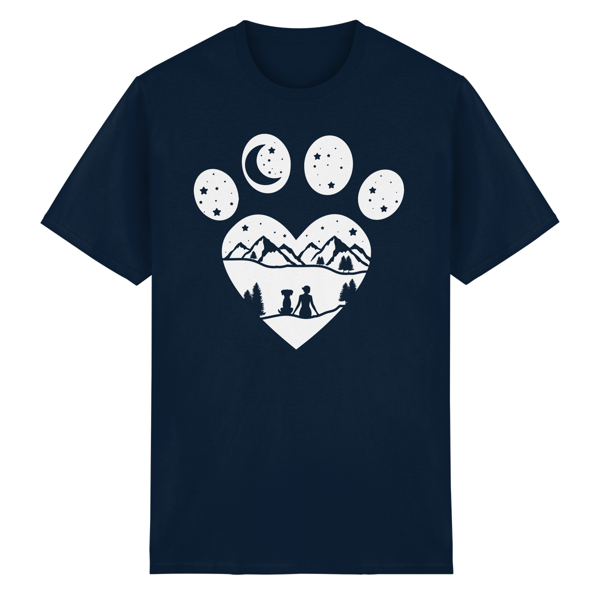 Cuore con zampa di cane - T-Shirt unisex in cottone biologico