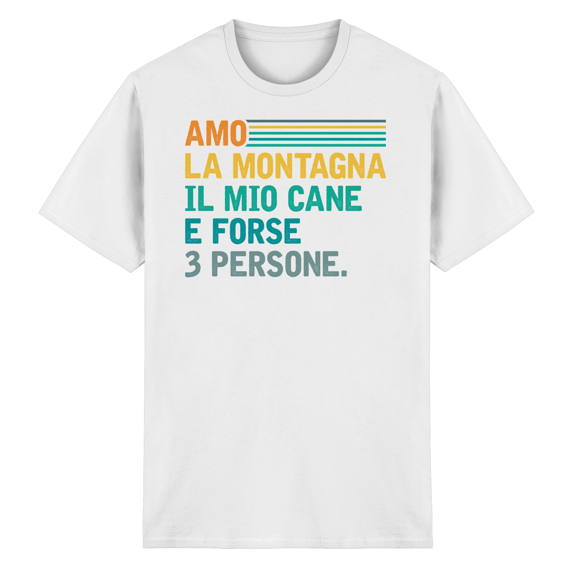 Amo la montagna e il mio cane - T-Shirt unisex in cottone biologico