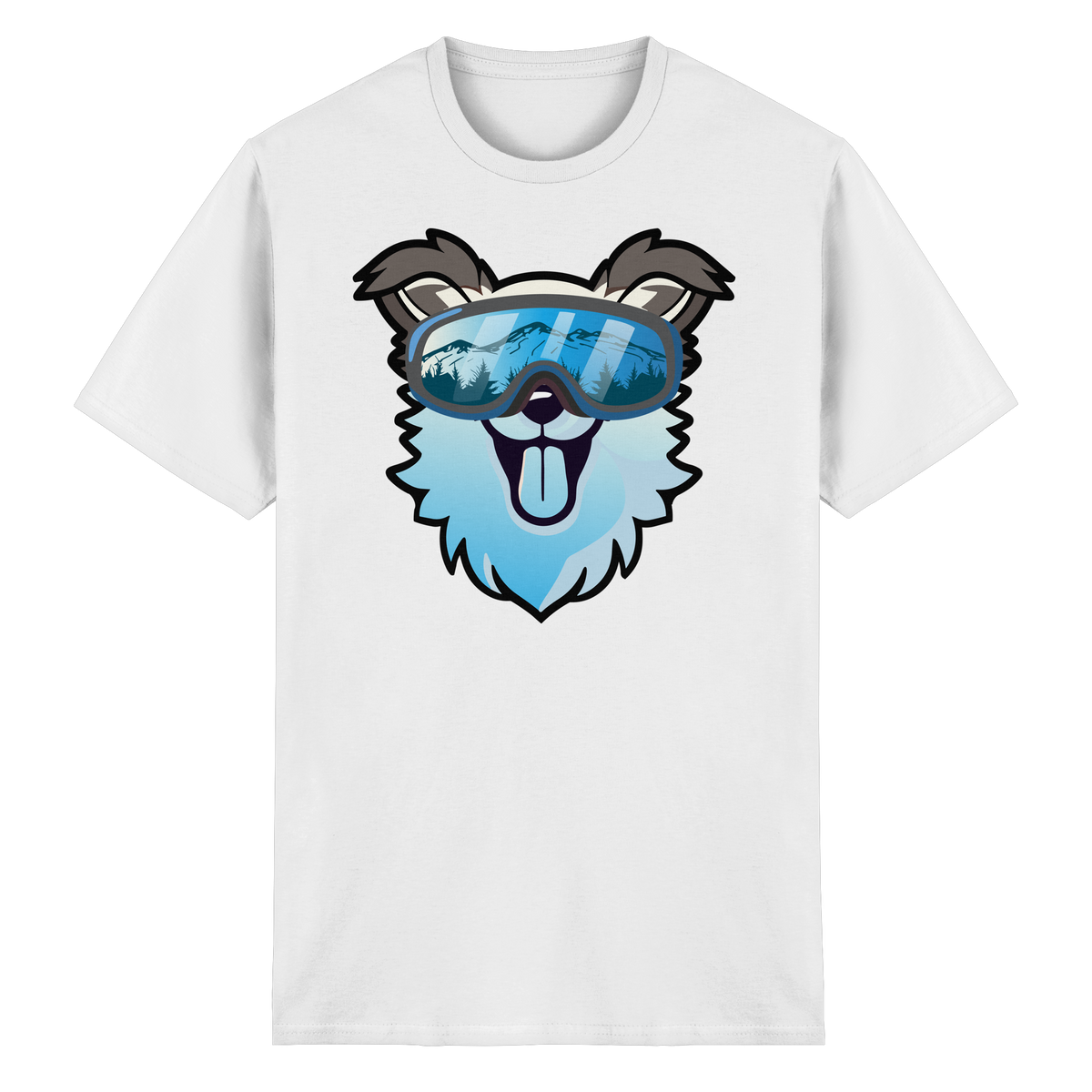 Cane con occhiali da sci - T-Shirt unisex in cottone biologico