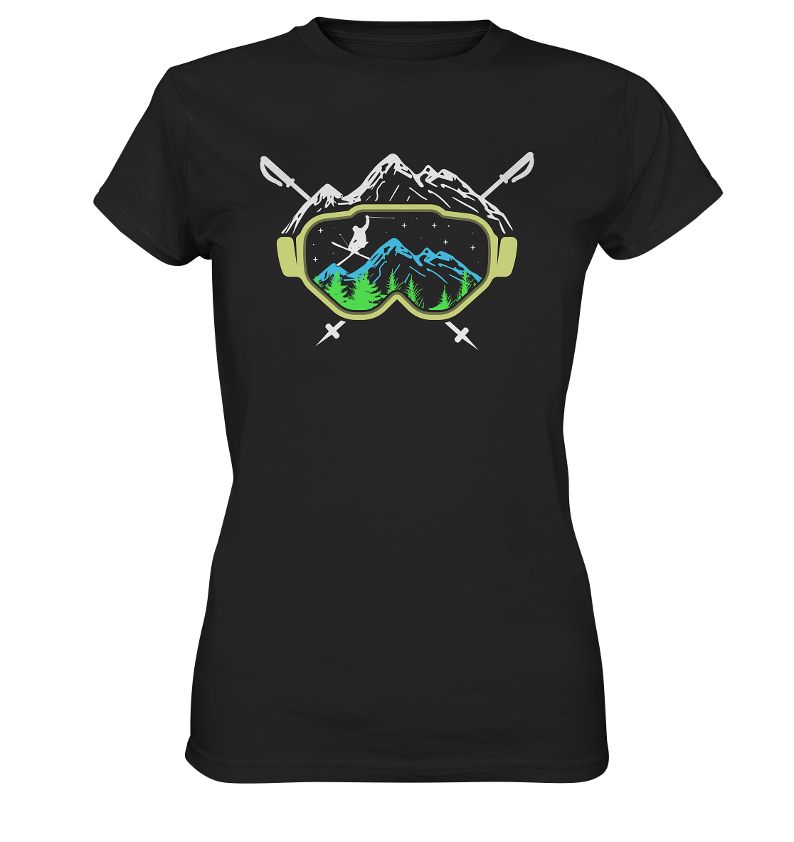 Ski goggles - Women's Premium Organic T-Shirt
