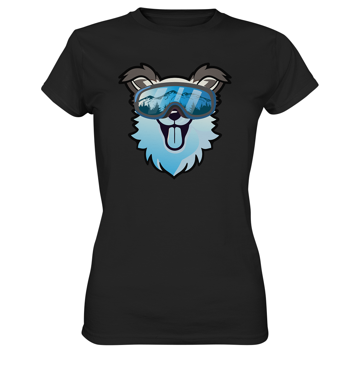 Dog with ski goggles - Women's Premium Organic T-Shirt