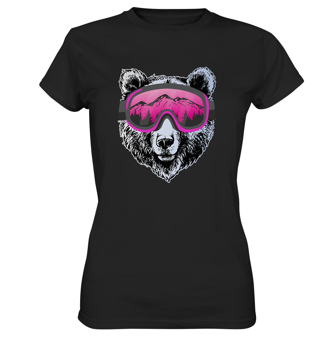 Bear with ski goggles - Women's Premium Organic T-Shirt
