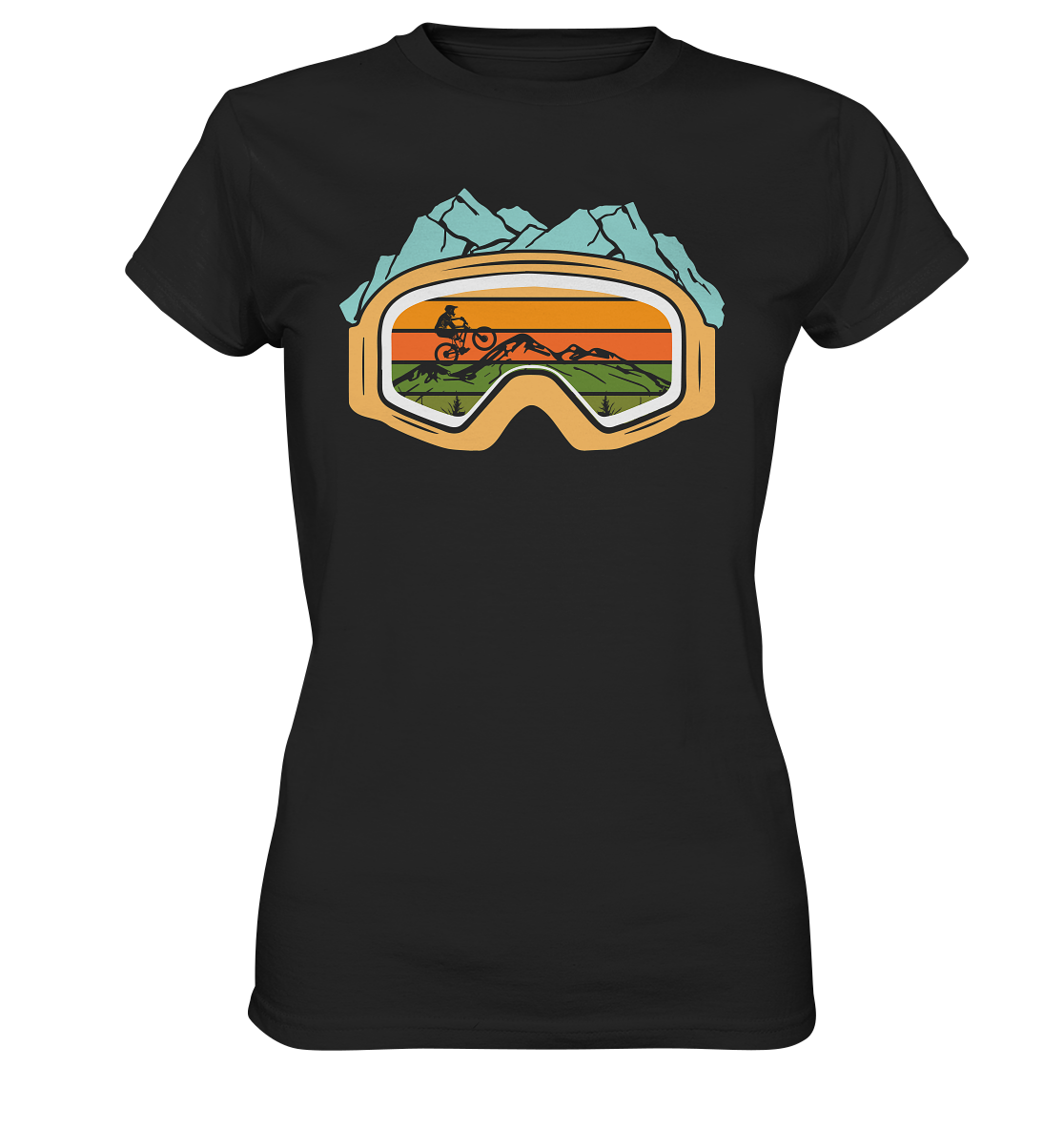 Cycling glasses with mountain - Women's Premium Organic T-Shirt