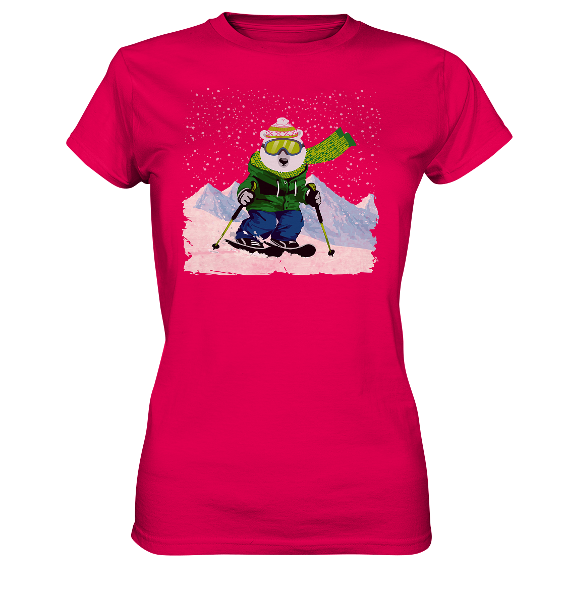 Skibär - Damen Premium Bio T-Shirt