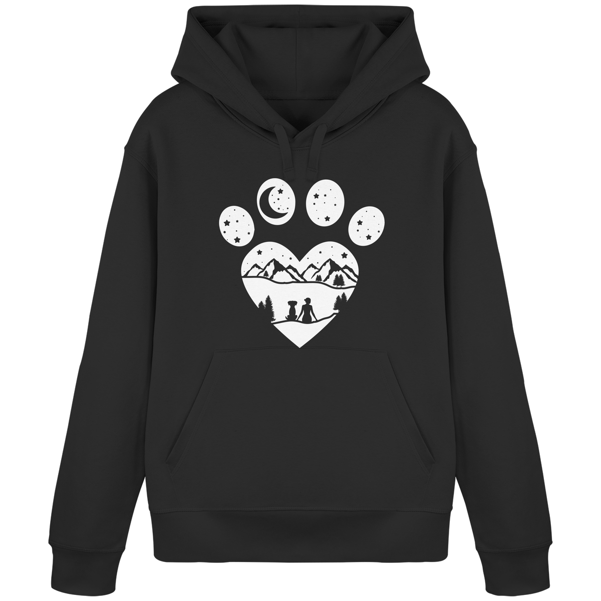 Cuore con zampa di cane - Felpa unisex in cottone biologico