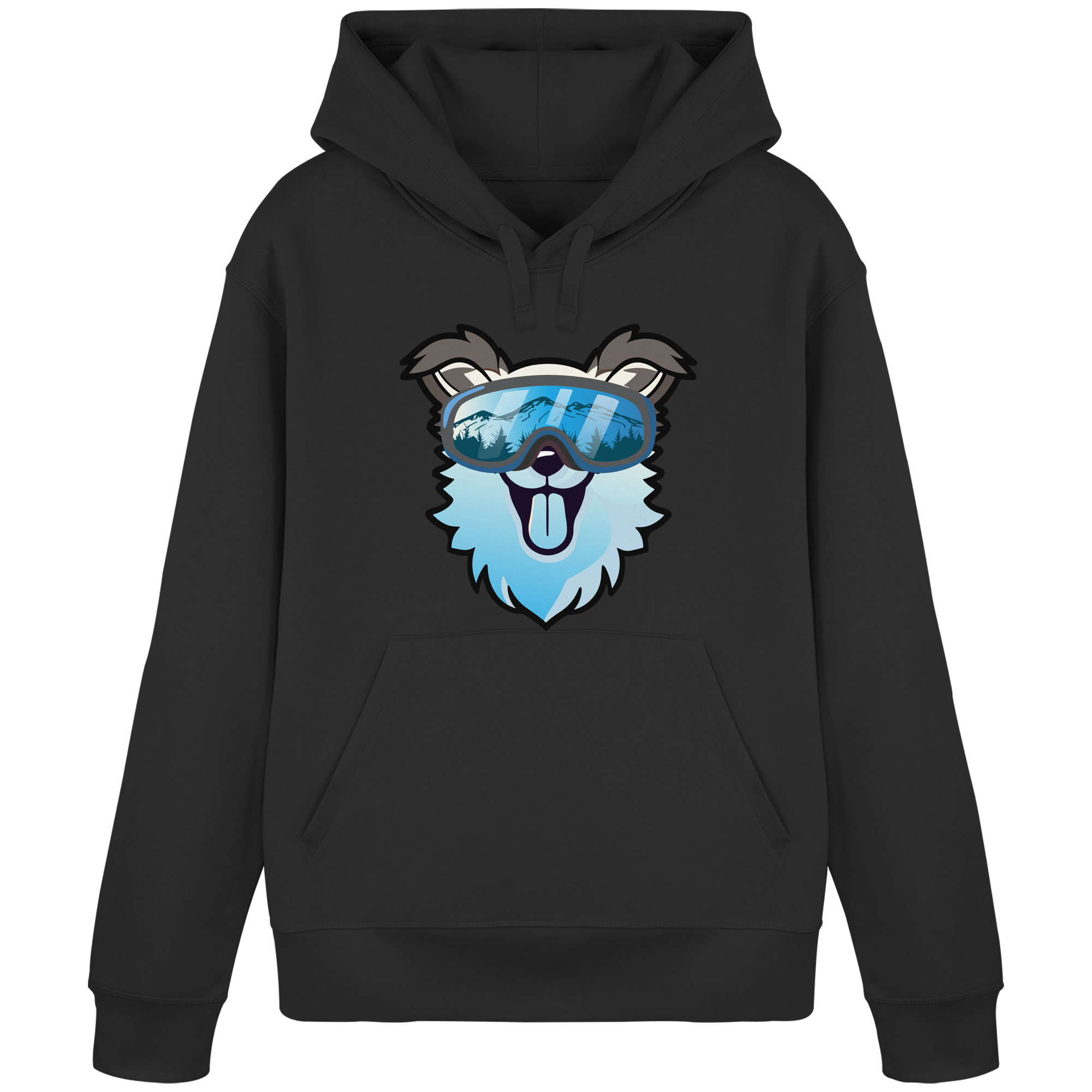 Cane con occhiali da sci - Felpa unisex in cottone biologico