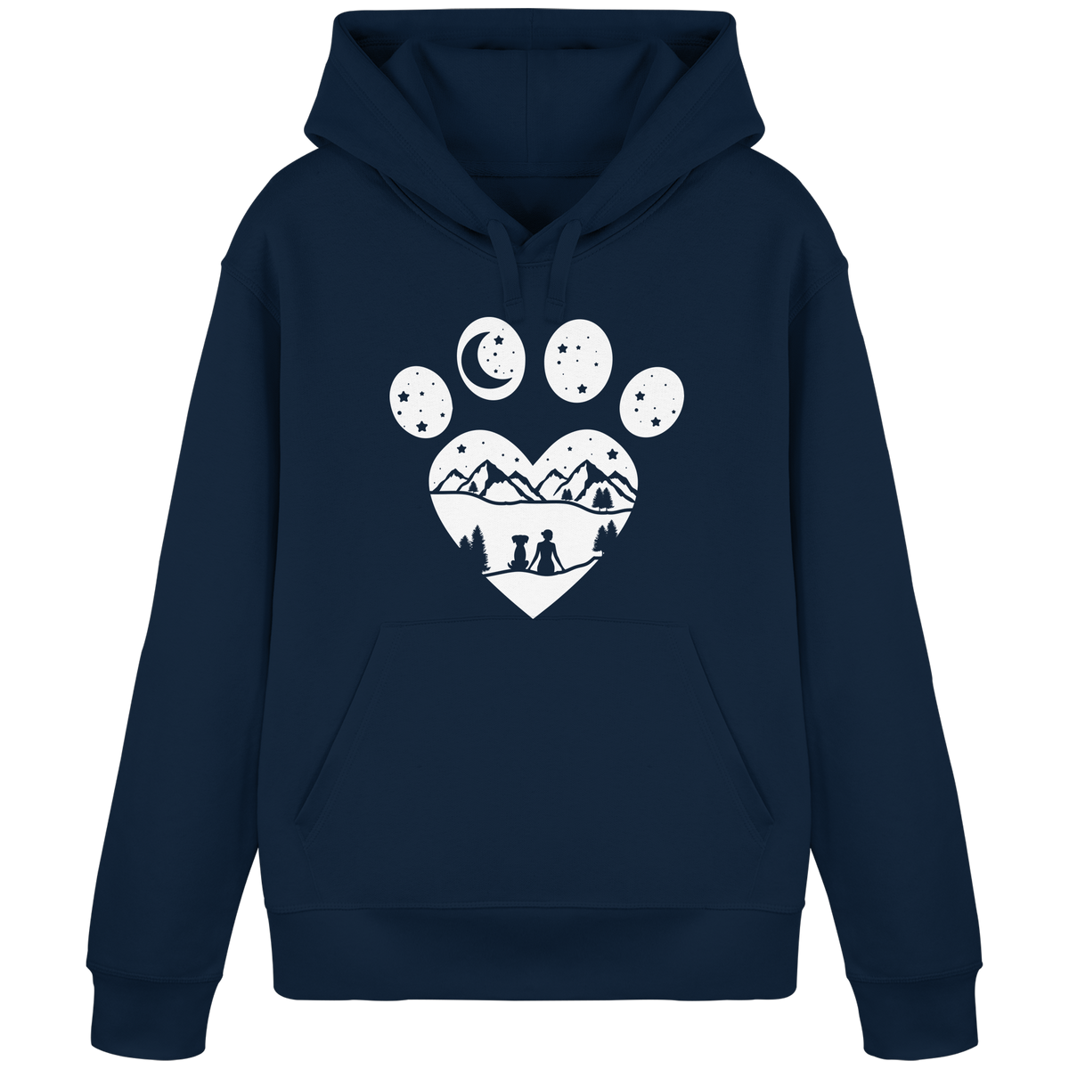 Cuore con zampa di cane - Felpa unisex in cottone biologico