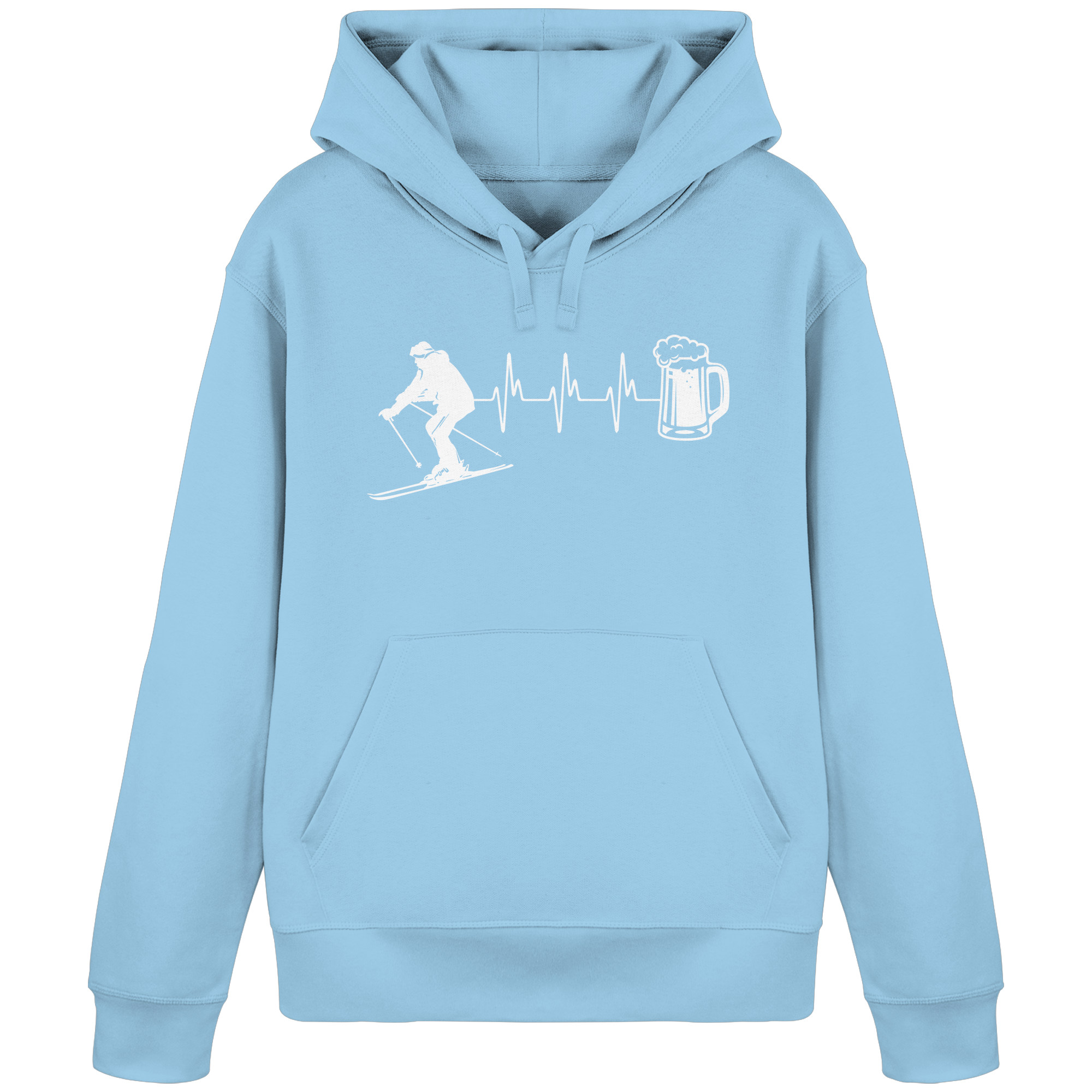 Ski and Beer Battito – Unisex-Sweatshirt aus Bio-Baumwolle