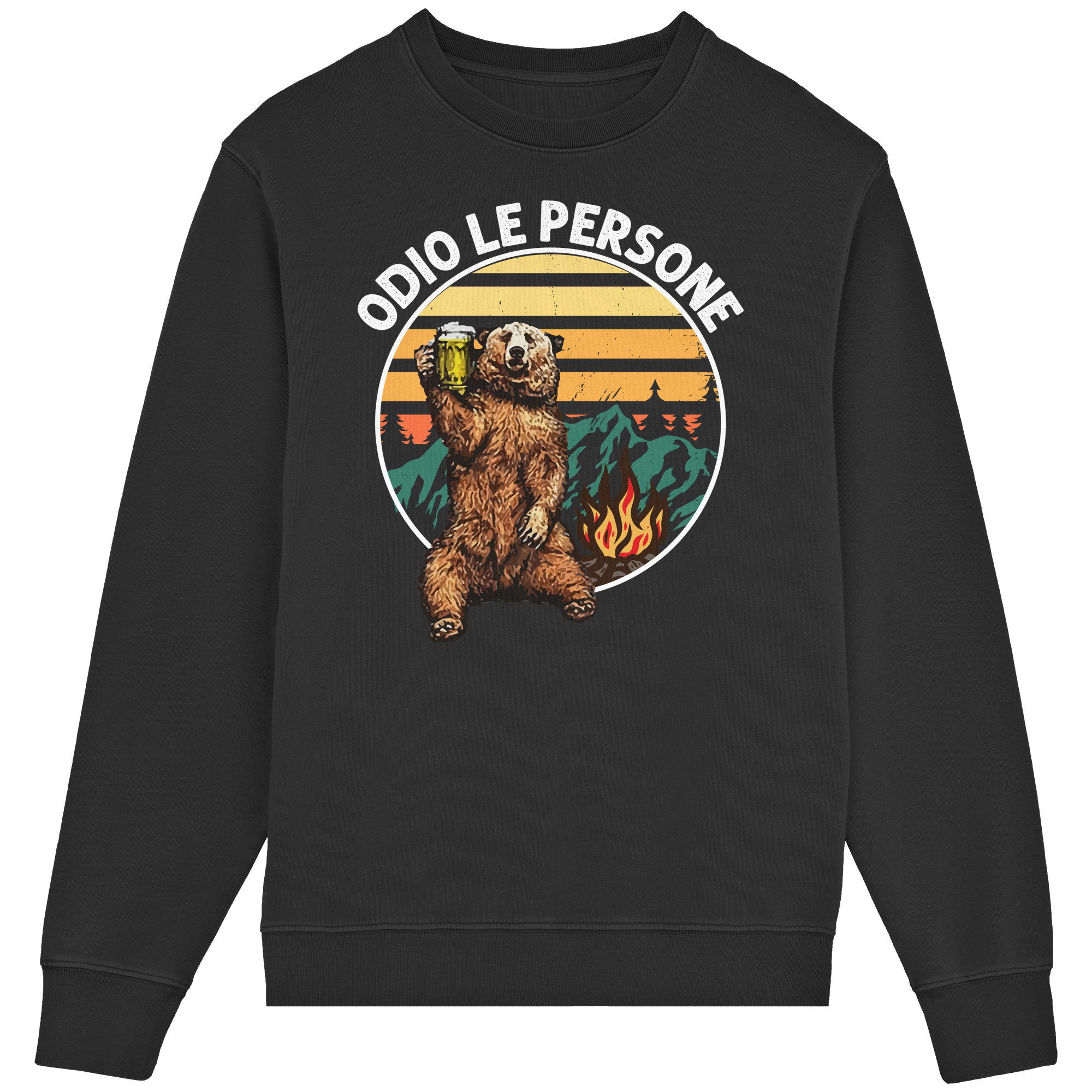 Ich hasse Menschen – Unisex-Rundhalsausschnitt aus Bio-Baumwolle