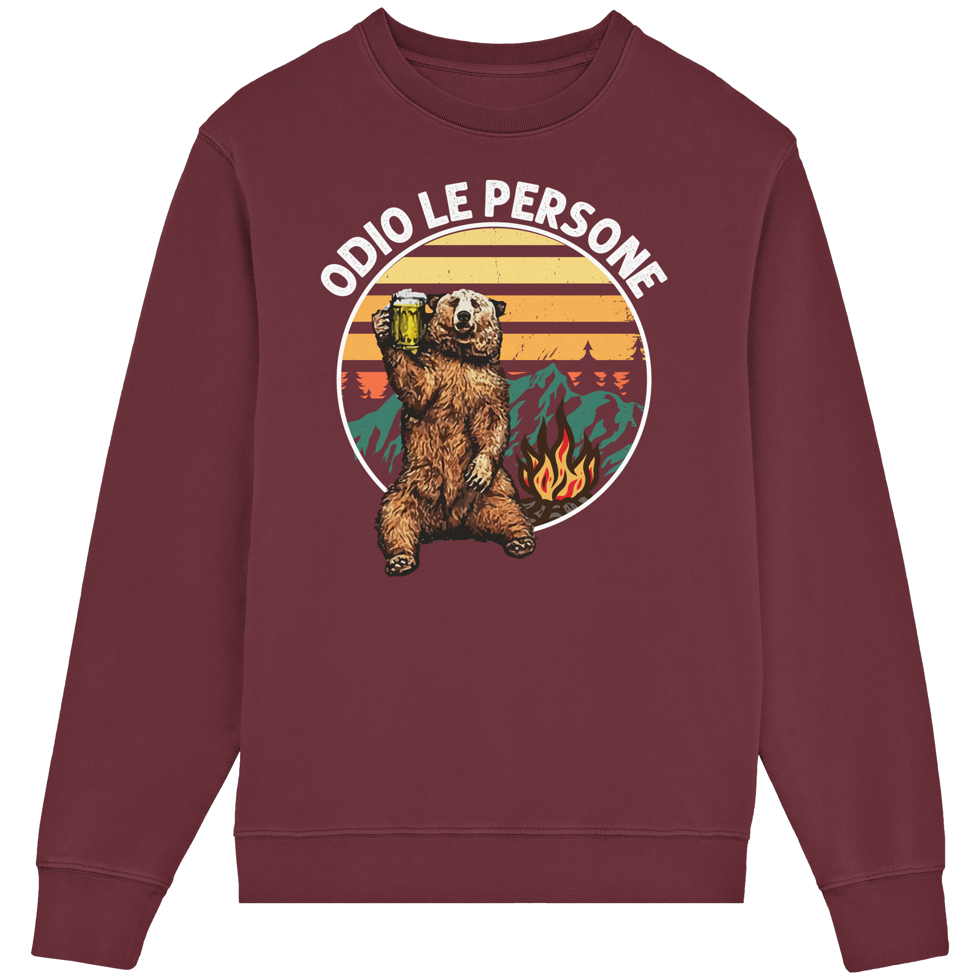 Ich hasse Menschen – Unisex-Rundhalsausschnitt aus Bio-Baumwolle