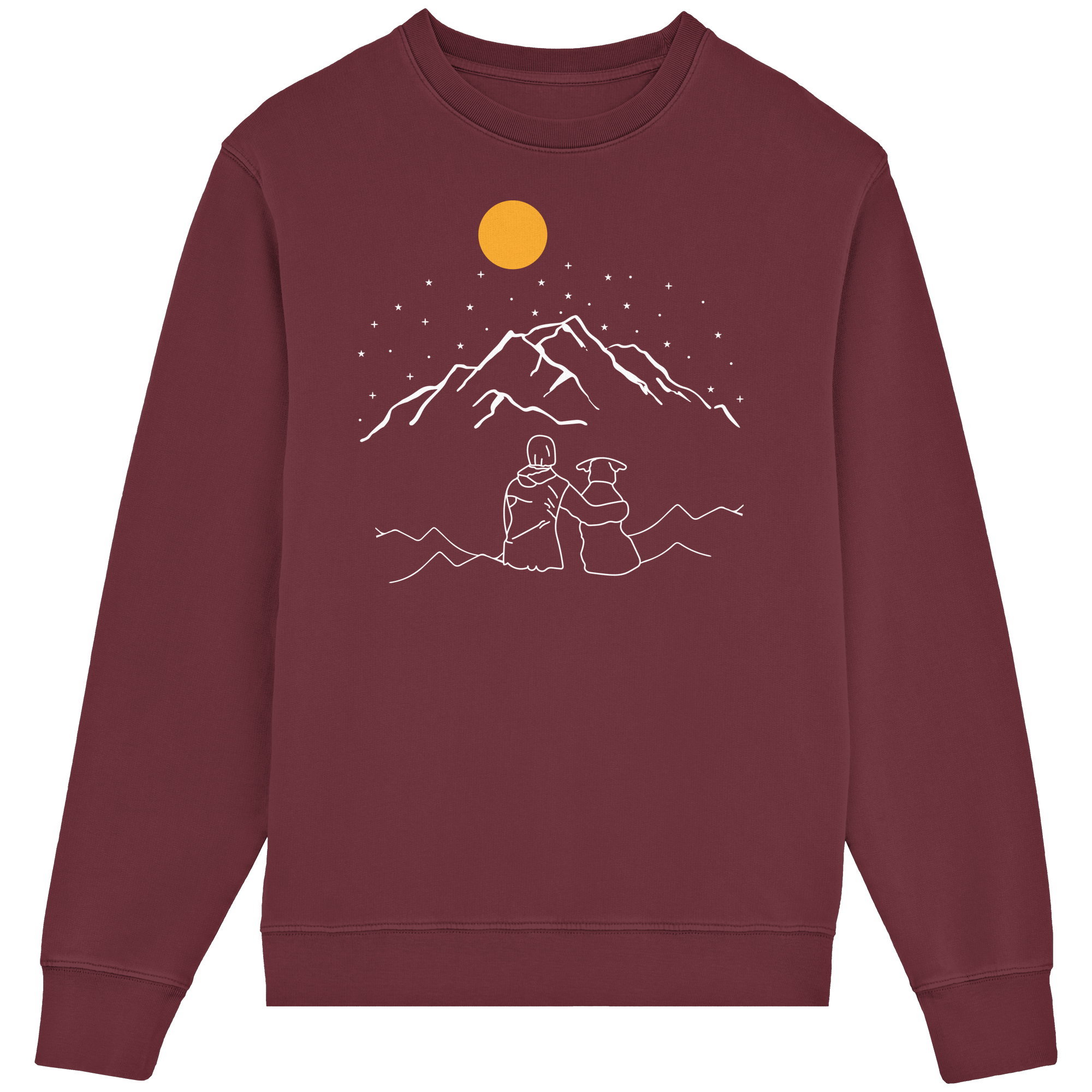 In den Bergen mit meinem Hund - Unisex-Rundhalsausschnitt aus Bio-Baumwolle