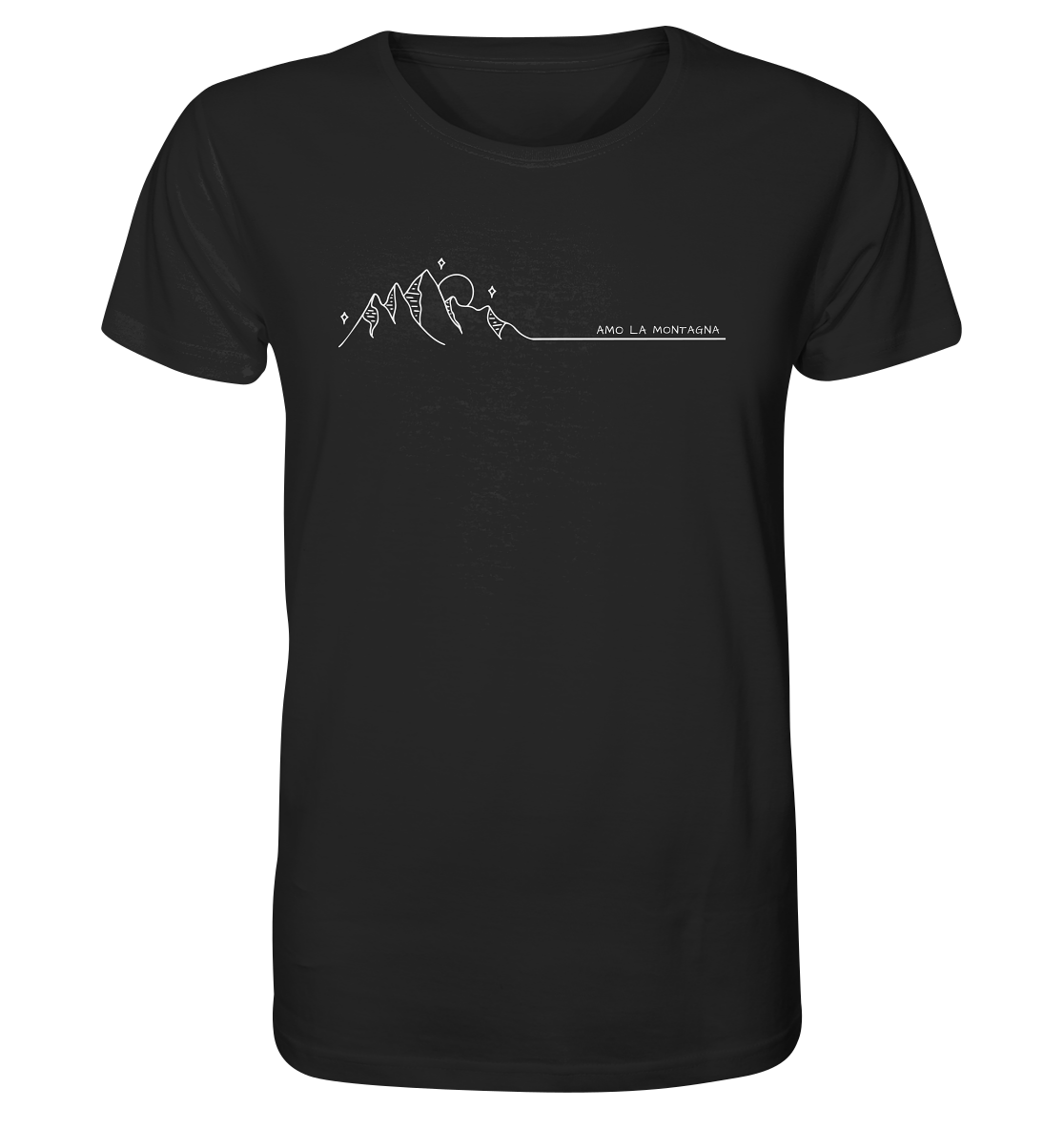 Amo la Montagna semplice - T-shirt Uomo in Cotone Biologico