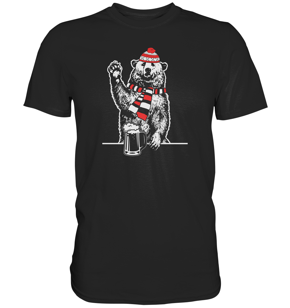 Bear with beer - Men's Premium Organic T-Shirt