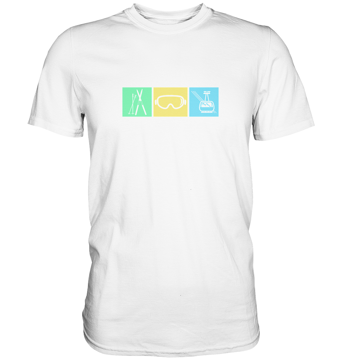 Seggiovia, Sci e Emozioni - T-shirt Uomo in Cotone Biologico
