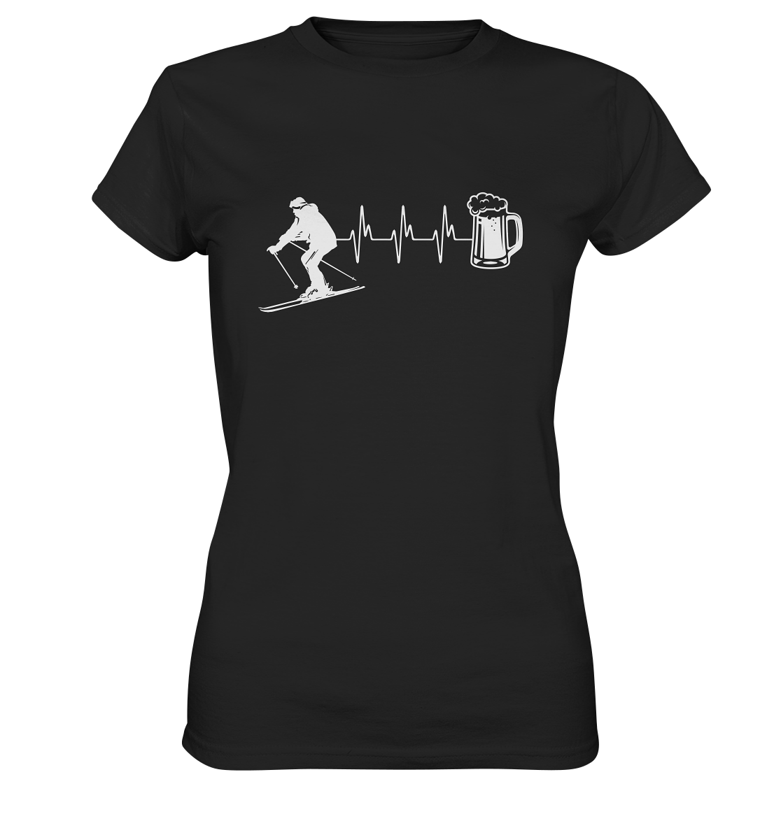 Battito montagna e sci - T-shirt Donna in Cotone Biologico