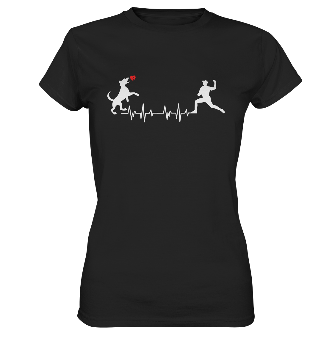 Battito montagna con cane - T-shirt Donna in Cotone Biologico